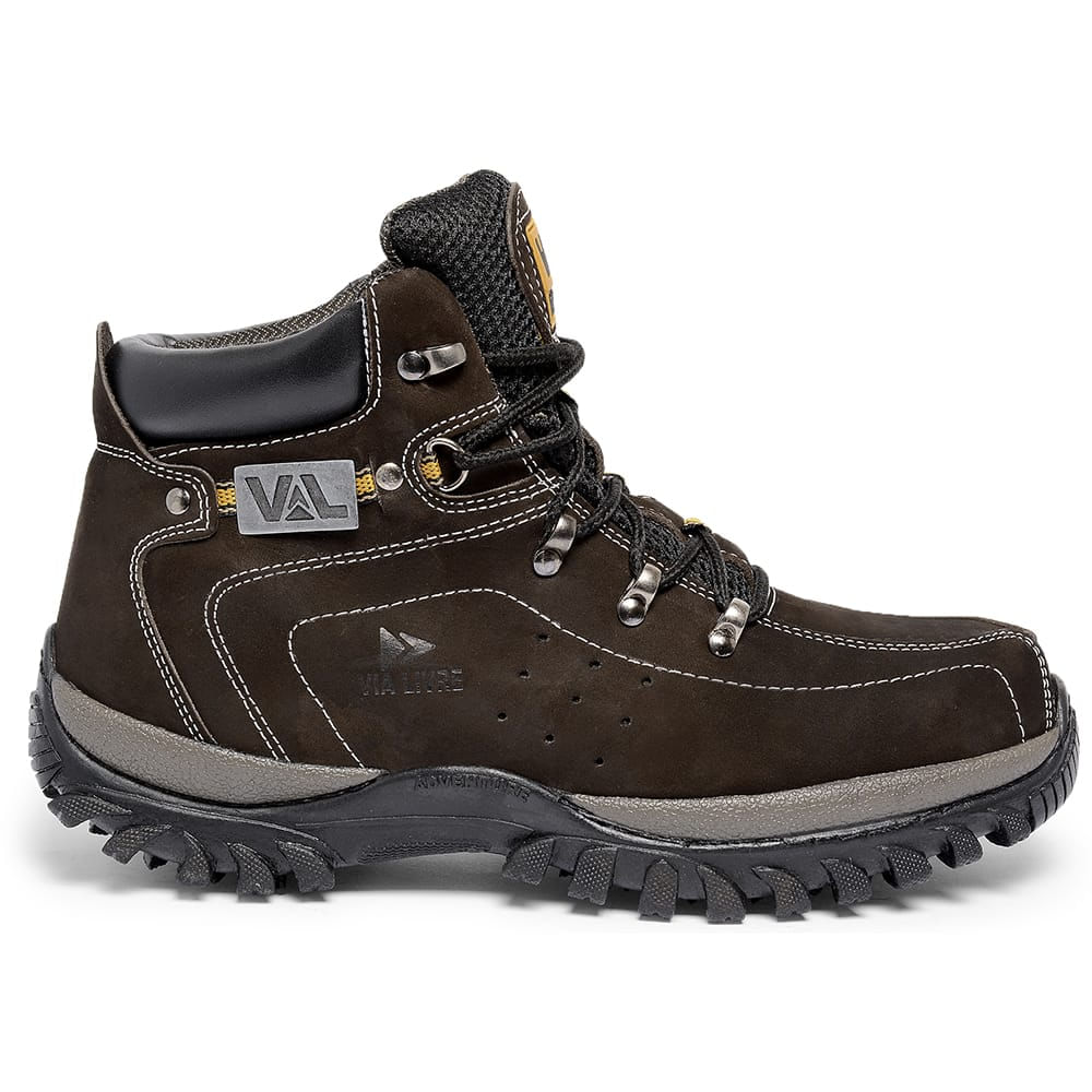 Bota Masculina Coturno Impermeável Couro Adventure off-rood - VIA