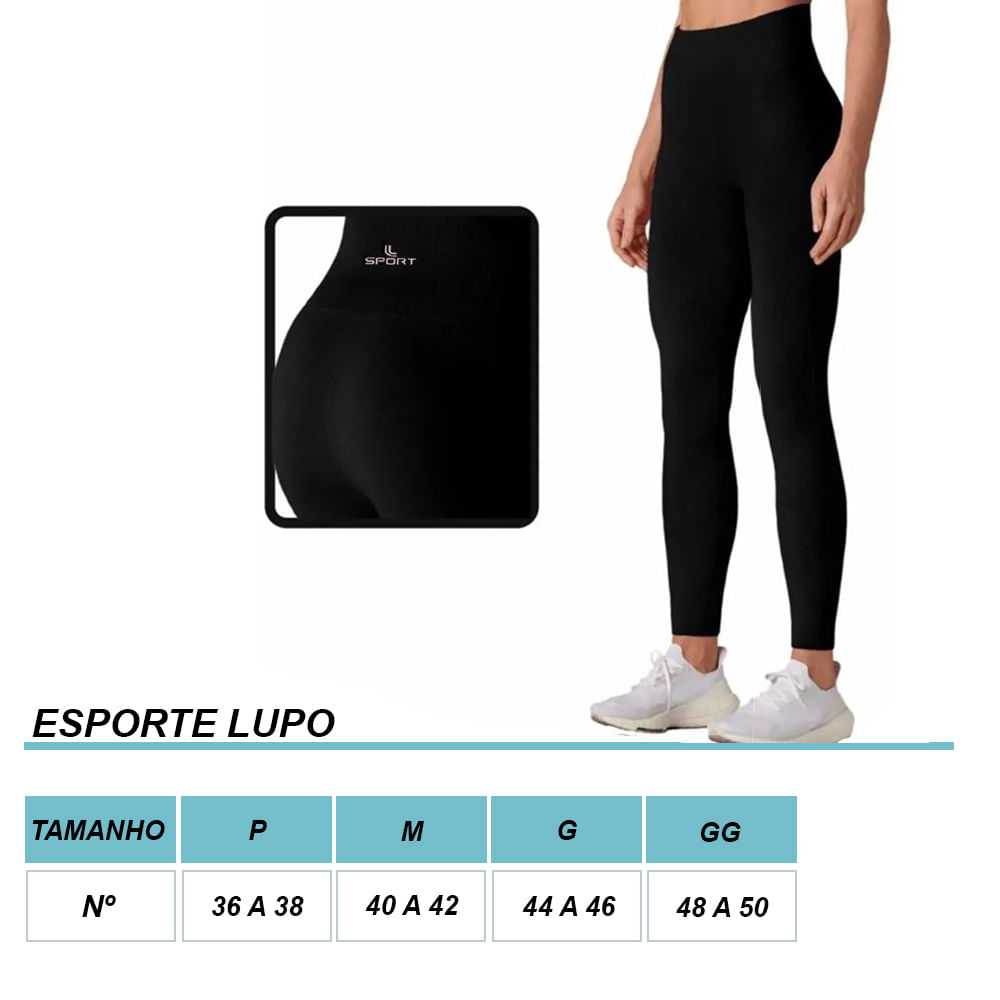 Calça Legging Lupo Sport Feminina Fitness Basic ComforFit 71774-001