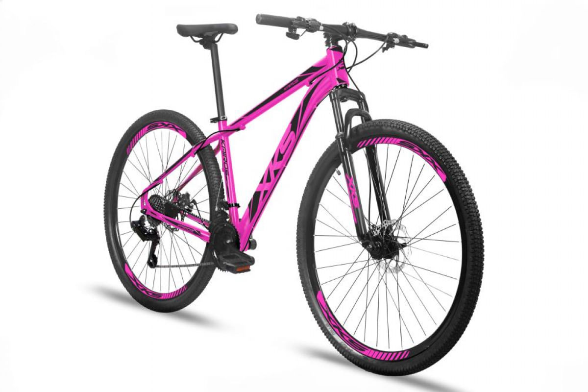 Bicicleta Xks Kairos T17 Aro 29 Susp. Dianteira 24 Marchas - Preto/rosa