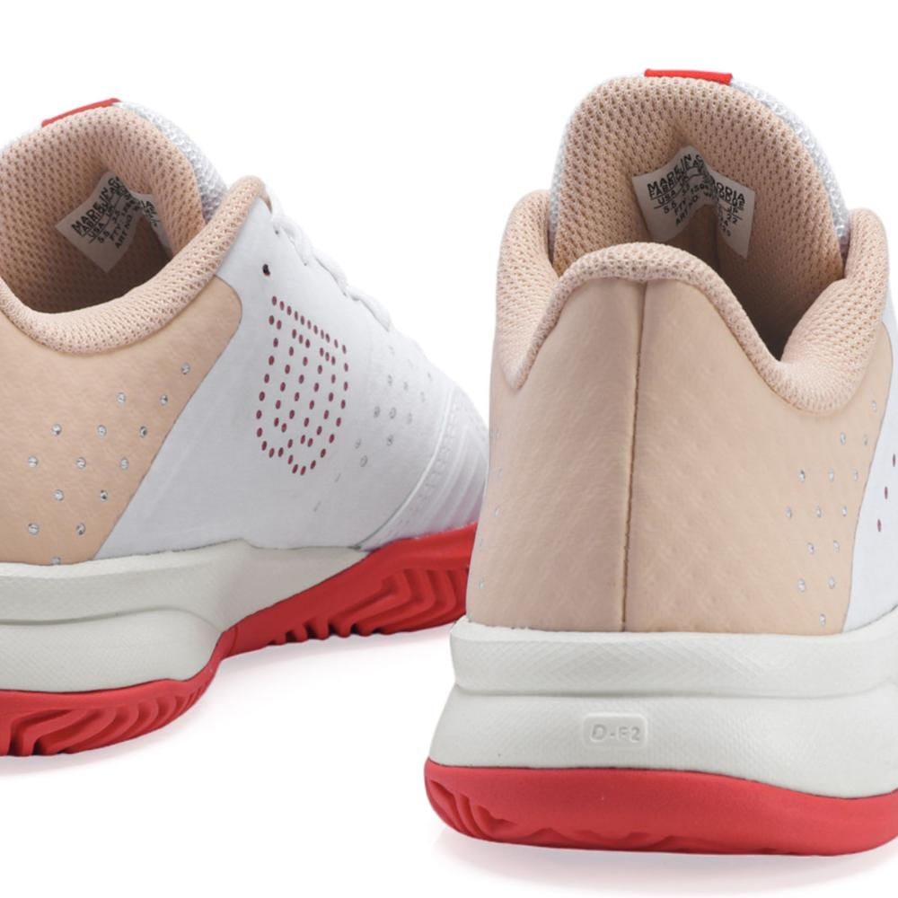 Tênis Wilson Kaos Stroke 2.0 Branco e Coral