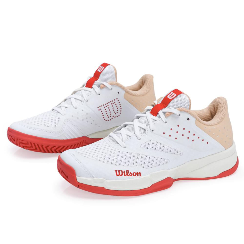 Tênis Wilson Kaos Stroke 2.0 Branco e Coral