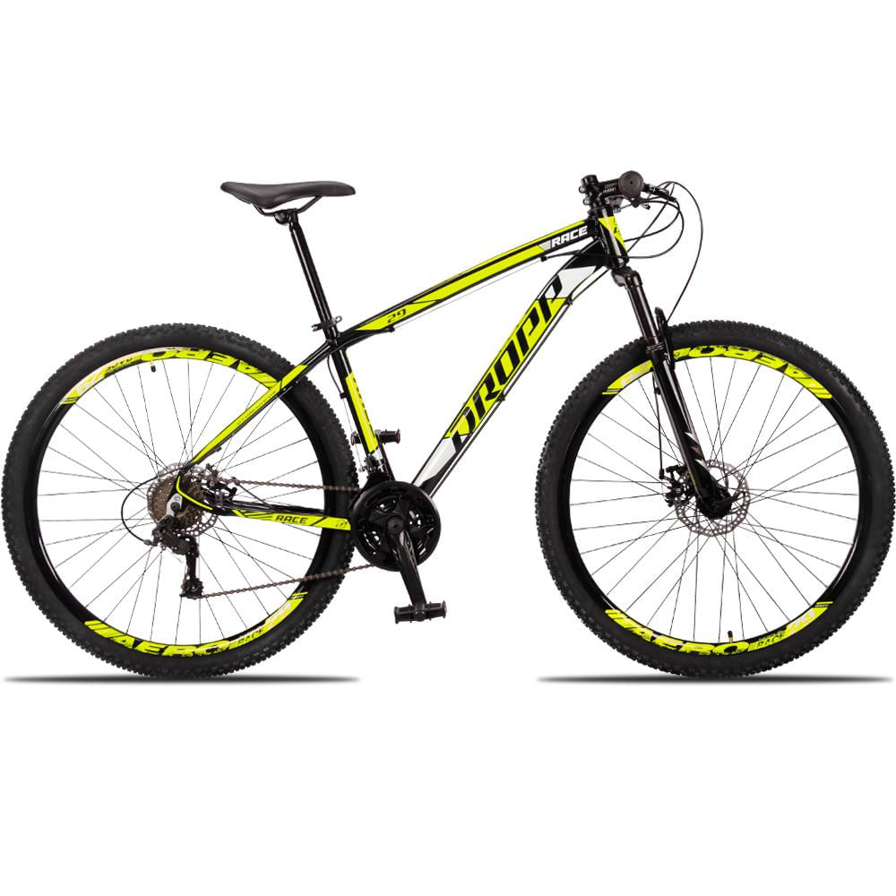 Bicicleta Dropp Race Disc H T21 Aro 29 Susp. Dianteira 21 Marchas - Amarelo/preto