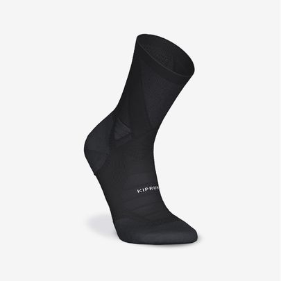 Meia Adulto de Corrida Strap Run Kiprun 900 Preta