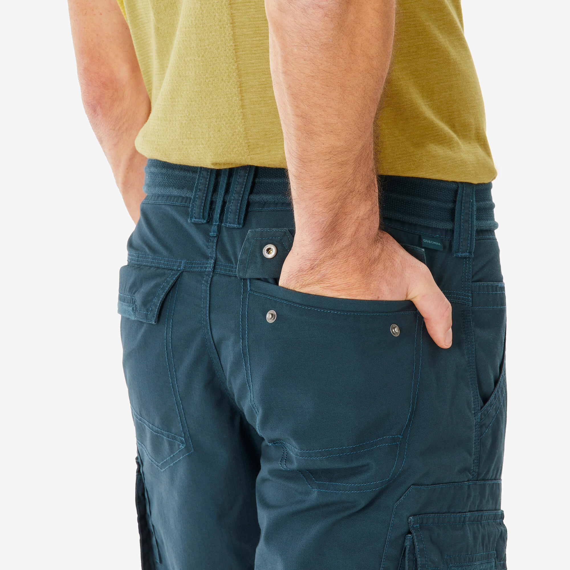 Decathlon | Bermuda Masculina de Trekking Ajustável Forclaz Azul
