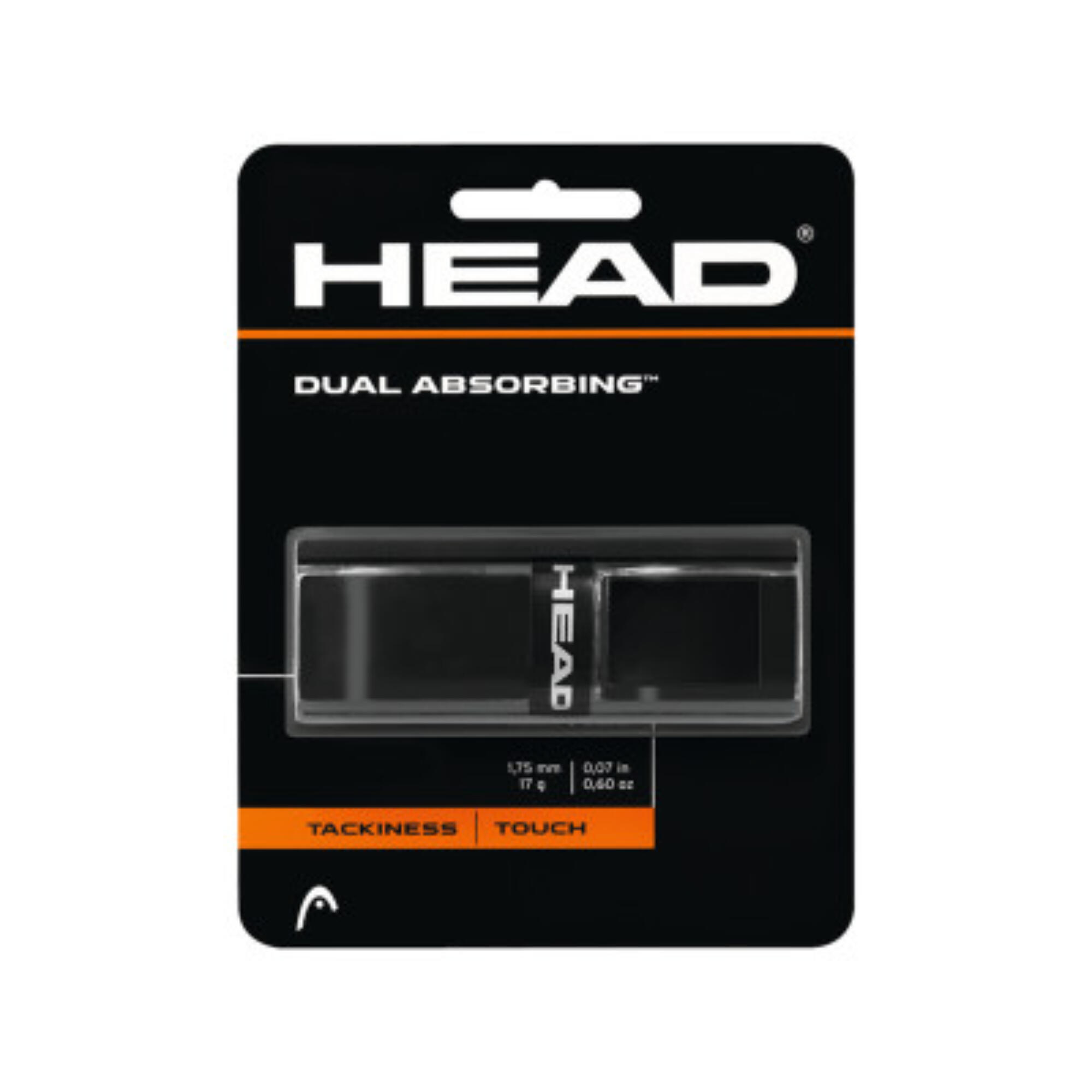Overgrip para Raquete de Tênis Dual Absorbing Head Preto