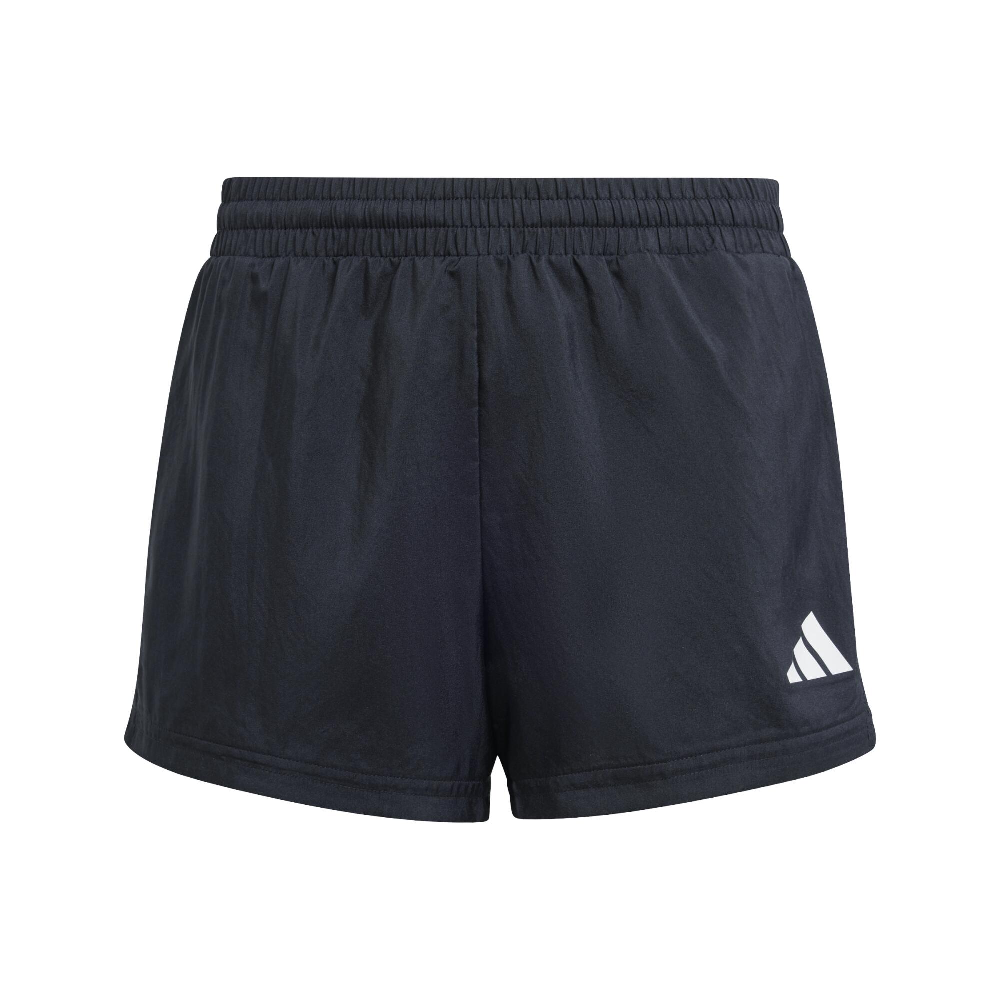 Shorts Infantis Adidas de Treinamento Reciclado com 3 Listras Preto