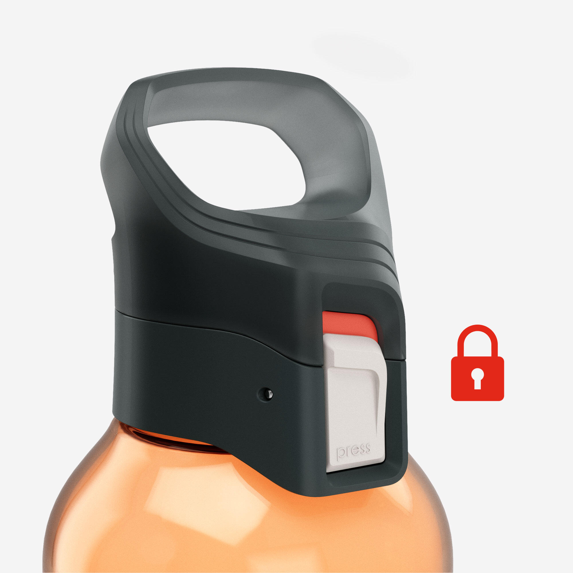Decathlon | Garrafa de Trilha Squeeze Mh500 800ml Quechua Laranja