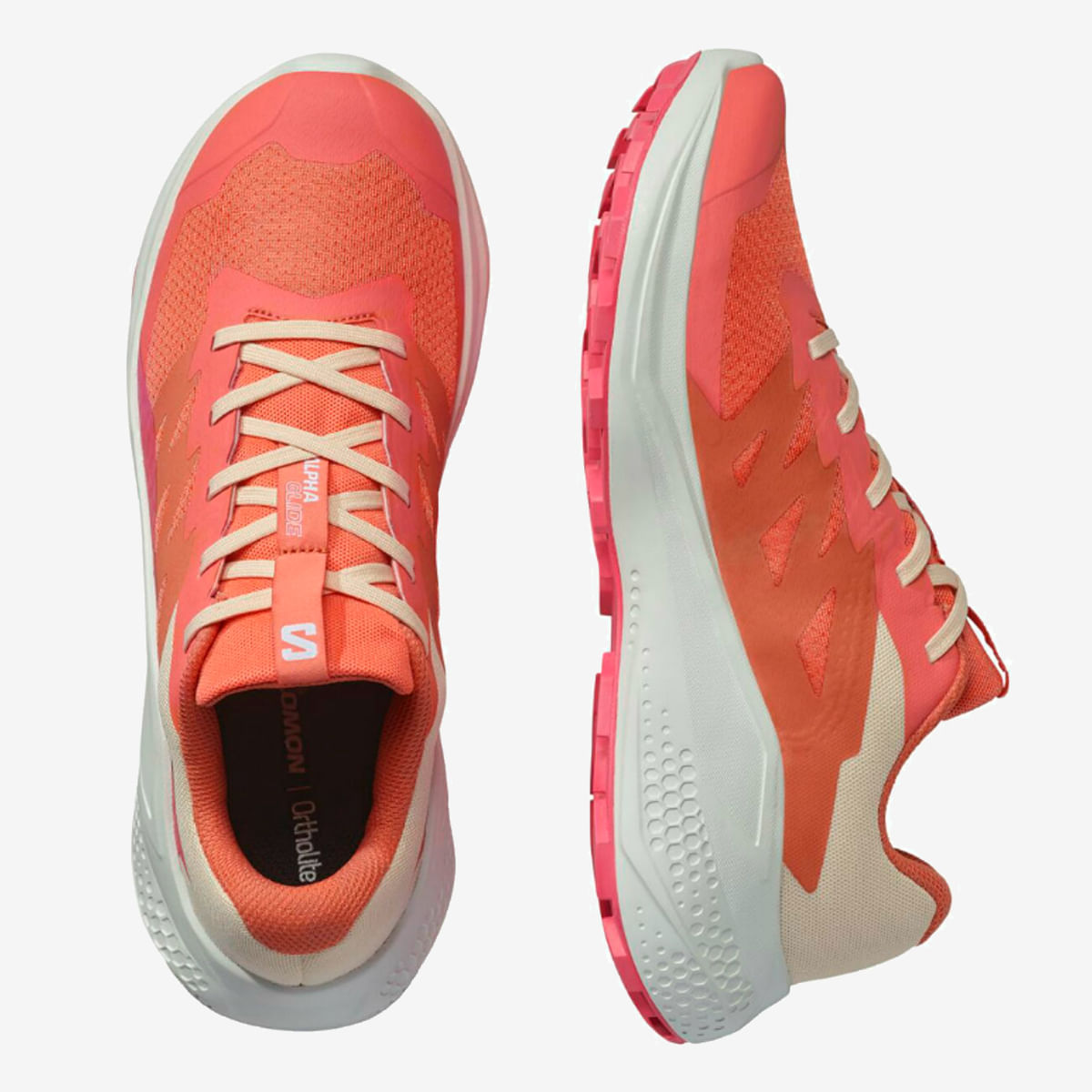 King salmon① デュランダル Decathlon | Tênis Feminino Salomon Alpha Glide Laranja Trail Running
