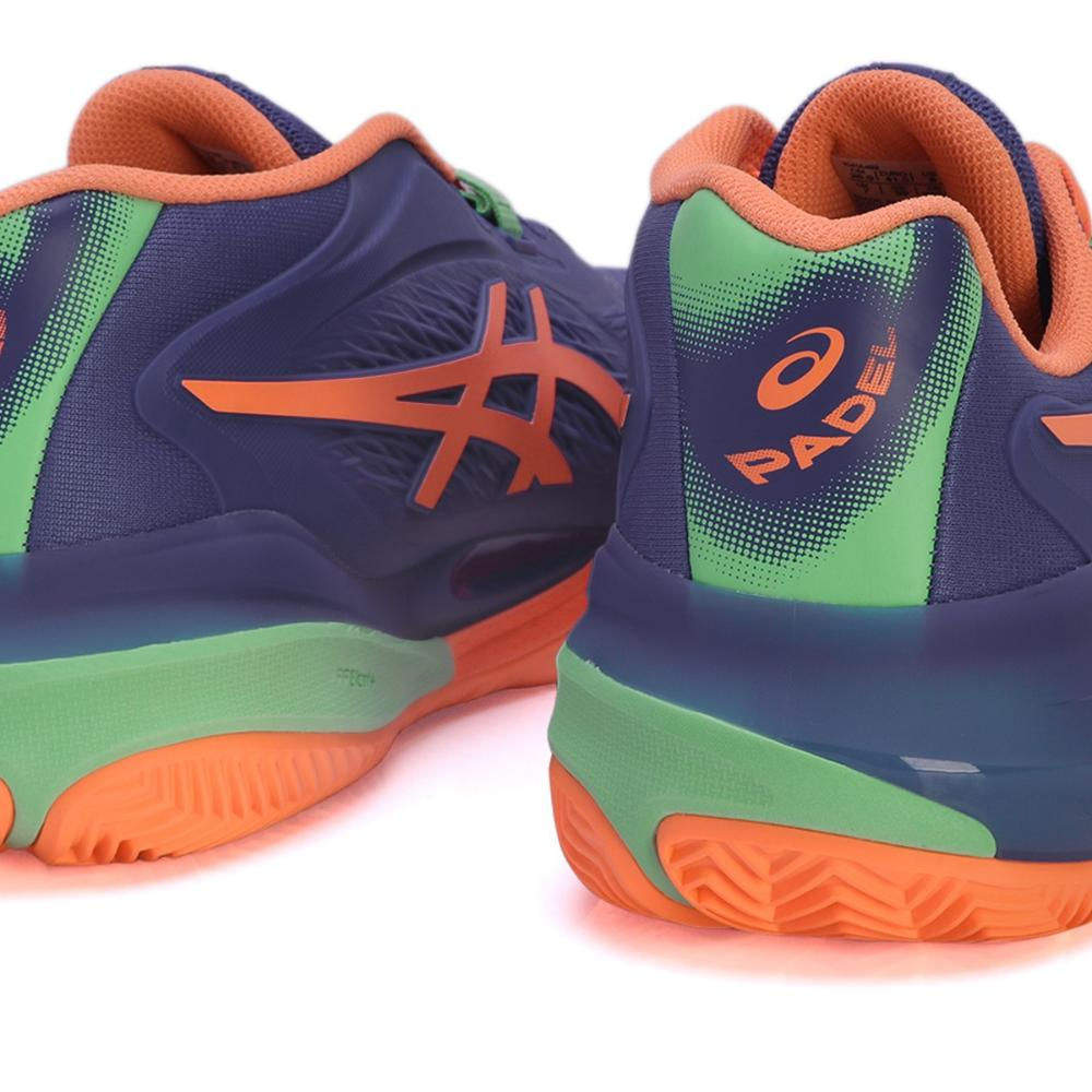 Decathlon | Tênis Asics Gel Resolution X Padel Azul e Laranja