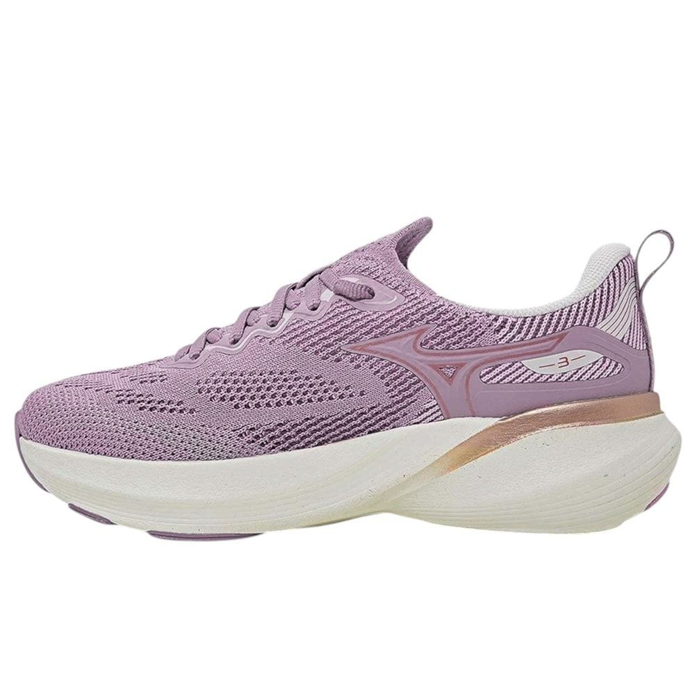 Tênis Feminino Mizuno Glow 3 Respirável Roxo Claro