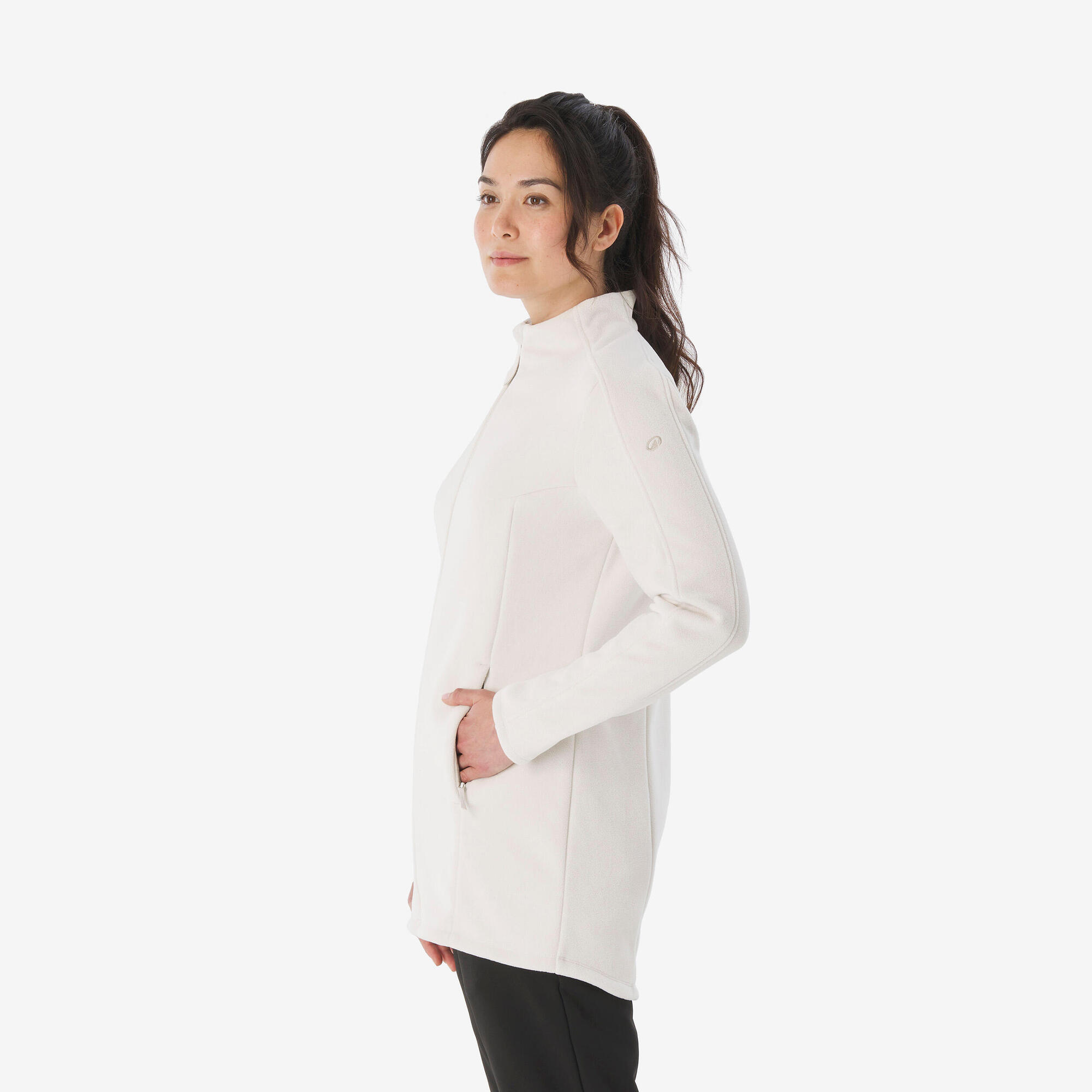 Decathlon | Jaqueta Feminina de Trilha MH500 Fleece Quechua Bege