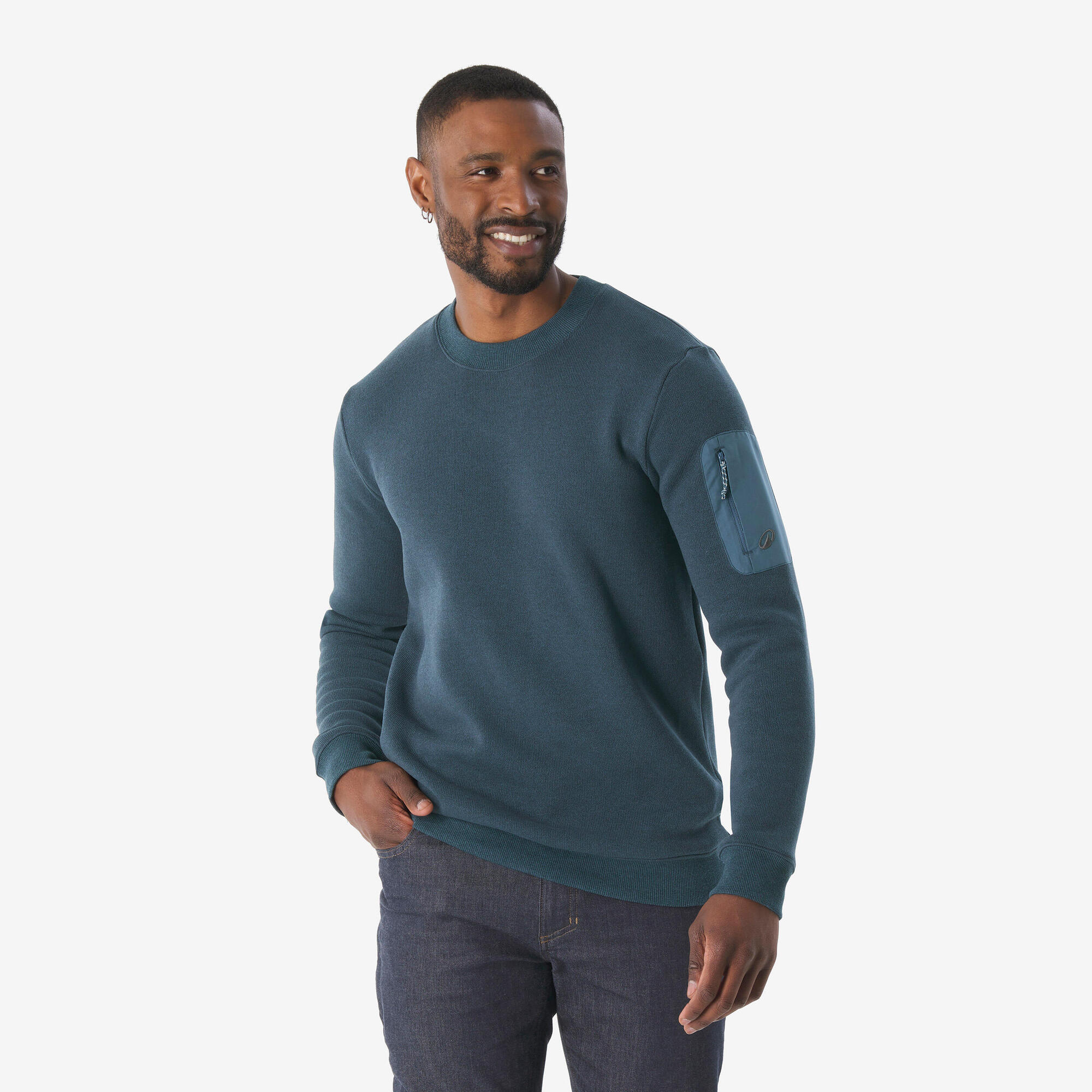 Decathlon | Blusa Masculino de Trilha NH100 Fleece Quechua Azul