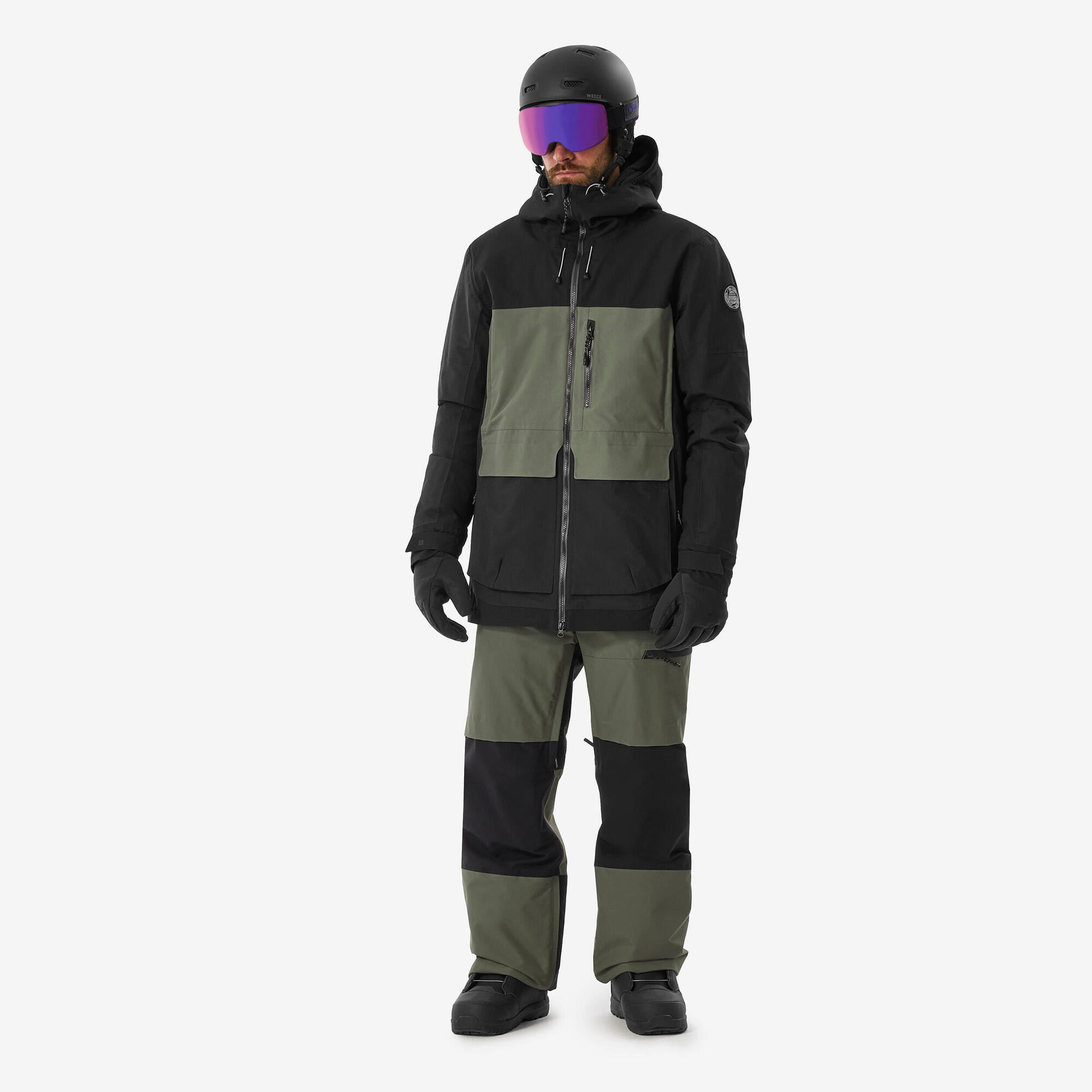 スノーボード USS2Flow Side Zip-Up JKT EX Decathlon | Jaqueta Masculina de Snowboard Ziprotect 500