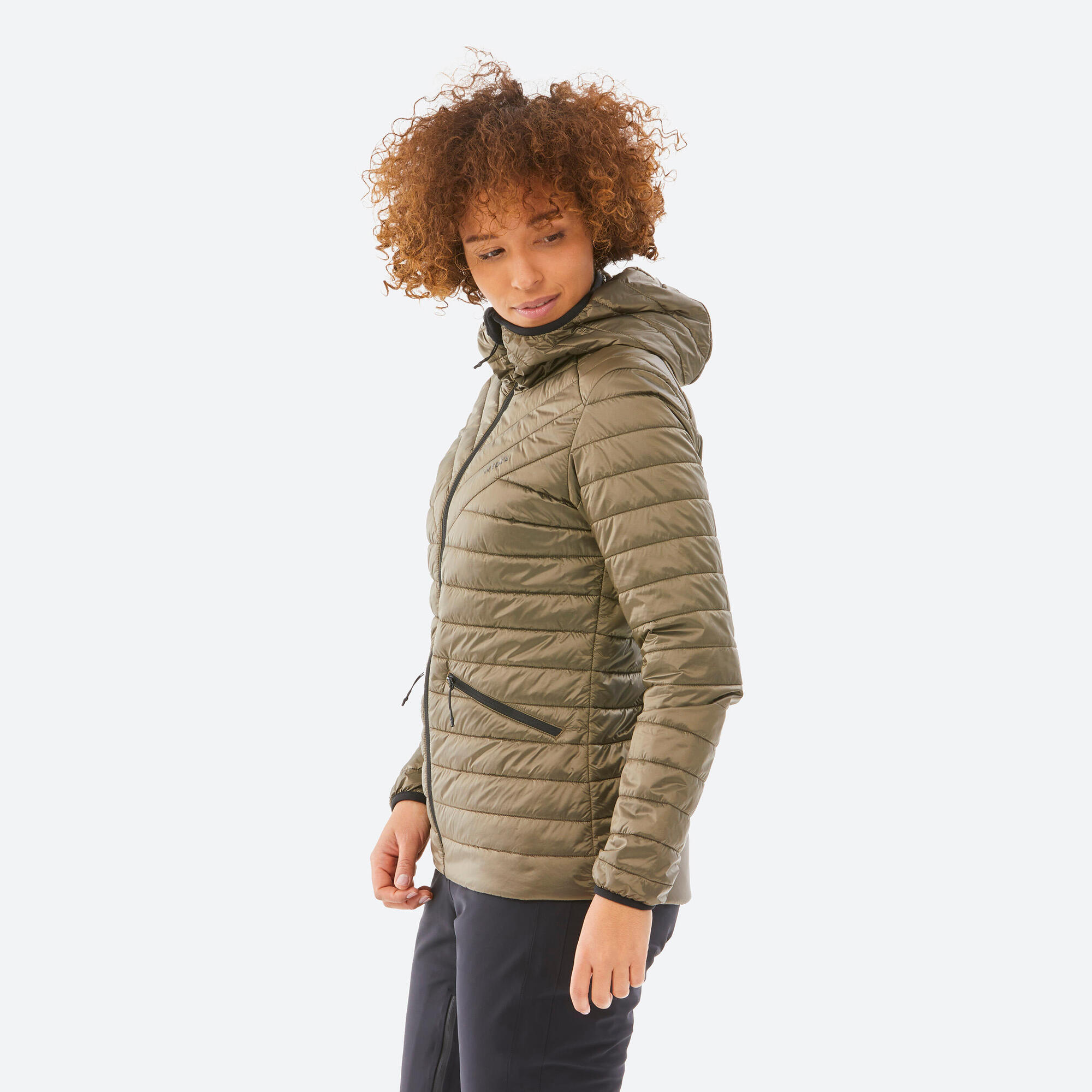 ジャケット・アウター ella selectshop tent punch jacket Decathlon | Jaqueta Feminina de Ski Doudoune 500 Wedze Dourada