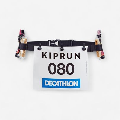 Cinto Adulto de Corrida Porta dorsal Kiprun Preto