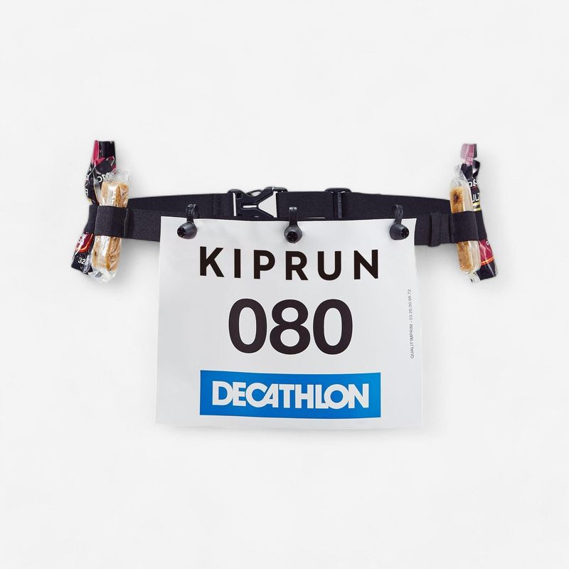 Cinto Adulto de Corrida Porta dorsal Kiprun Preto