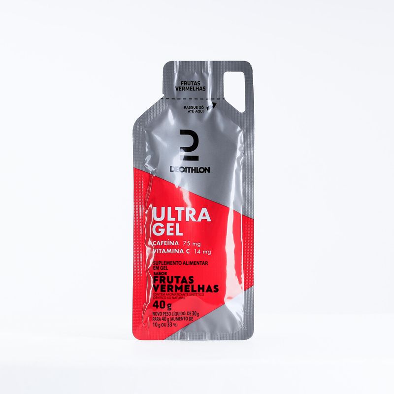 Ultra Gel Energy de Carboidrato 40g com Cafeina Decathlo Fruta Vermelha