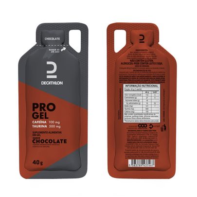 Pro Gel Energy de Carboidrato 40g com Cafeina e Taurina Decathlo Chocolate