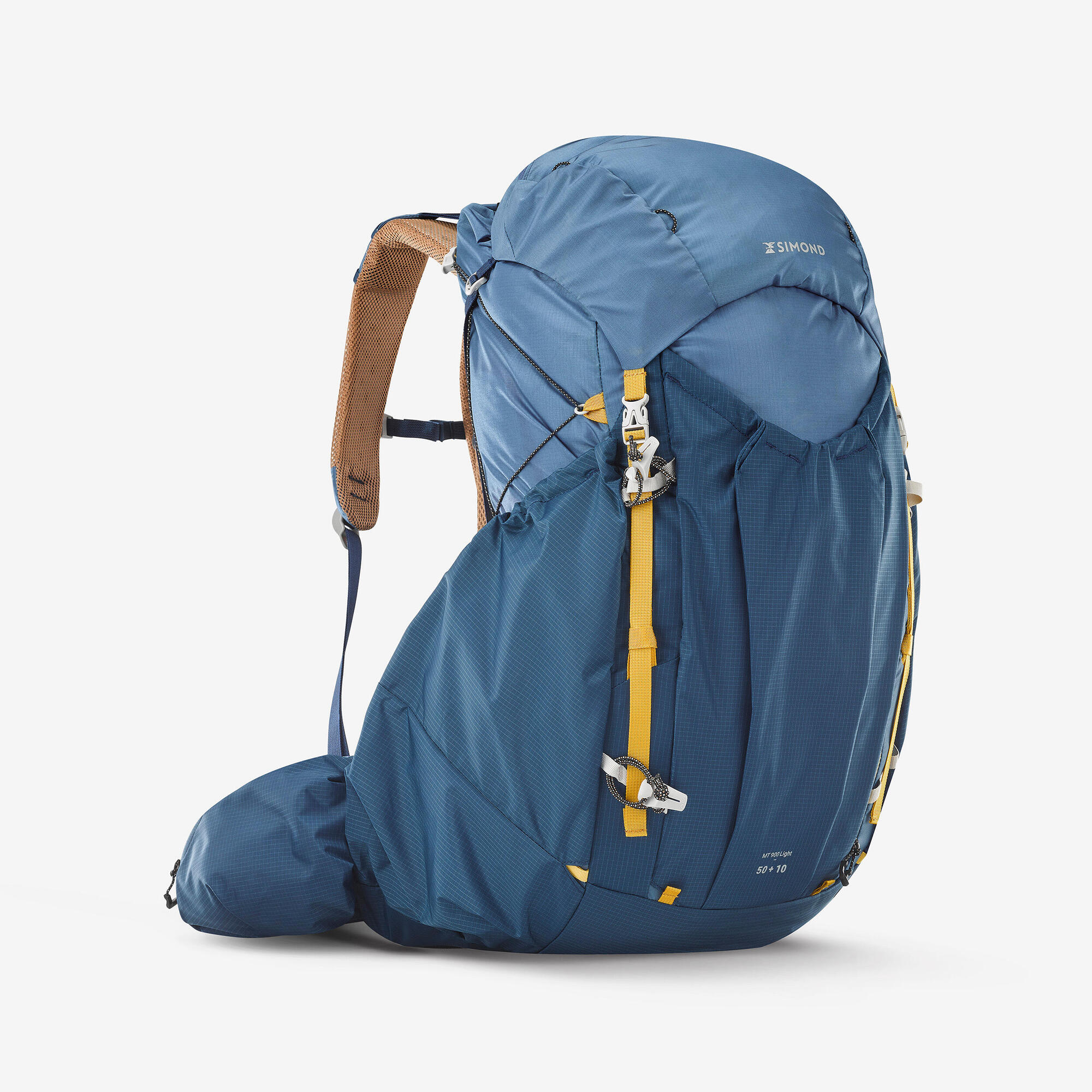 Decathlon | Mochila de Trekking 50l + 10l MT900 Light Simond Azul