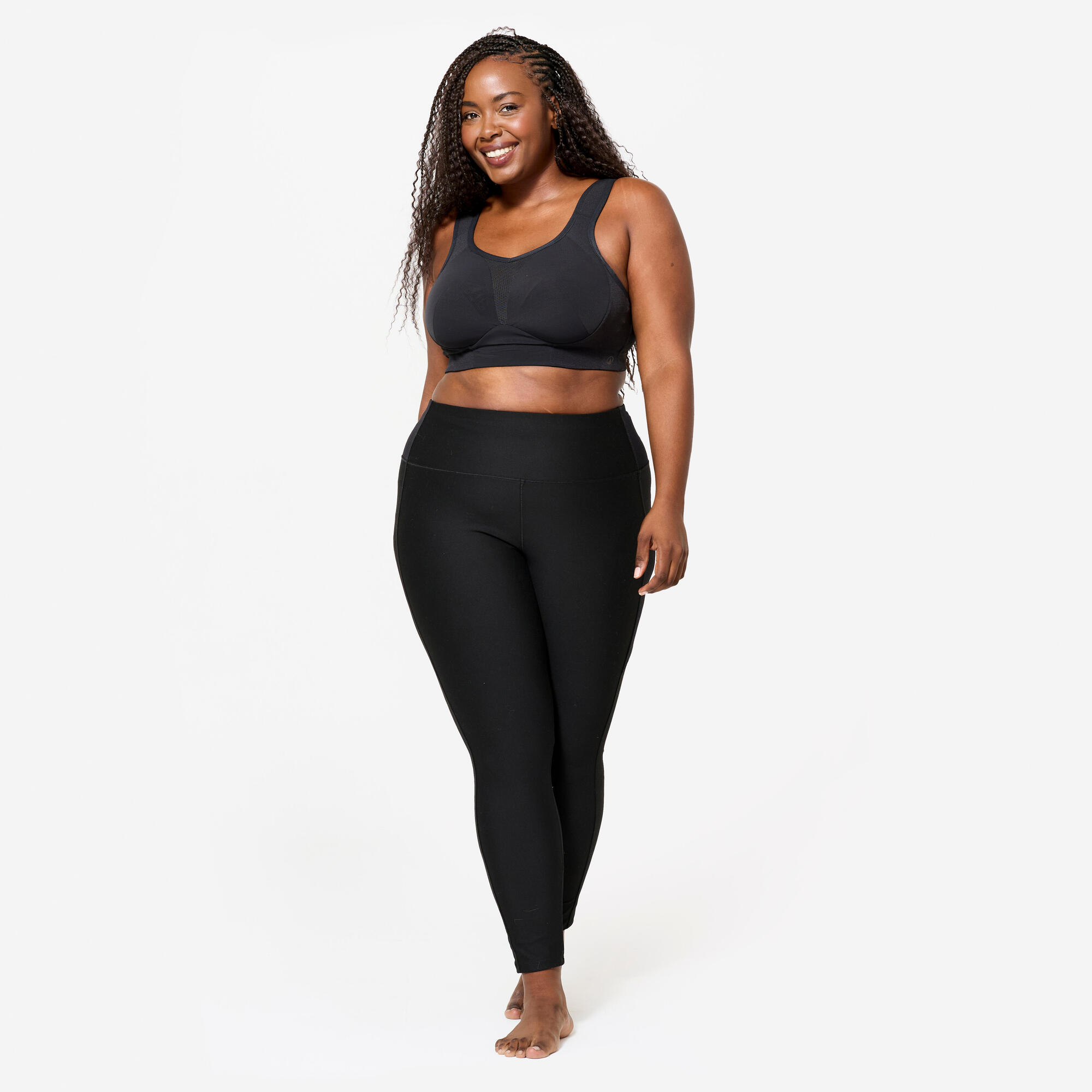 Decathlon | Top Feminino de Treino Plus Size Decathlon Preto