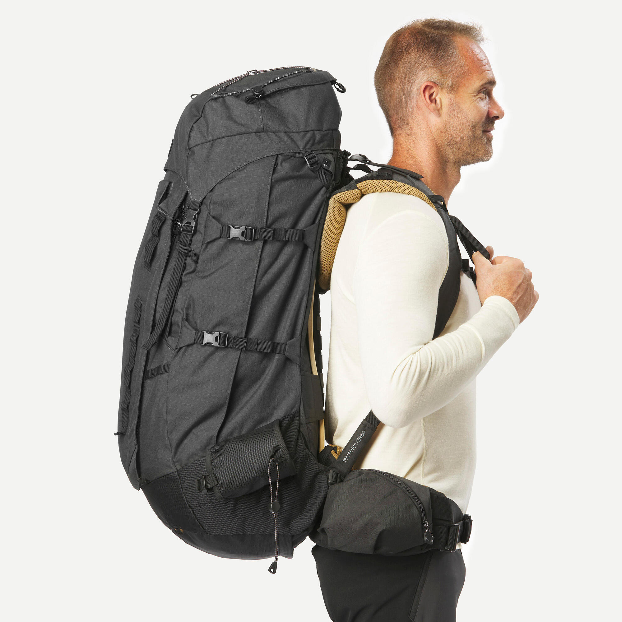 Decathlon | Mochila de Trekking 80L MT900 Symbium Simond Preta