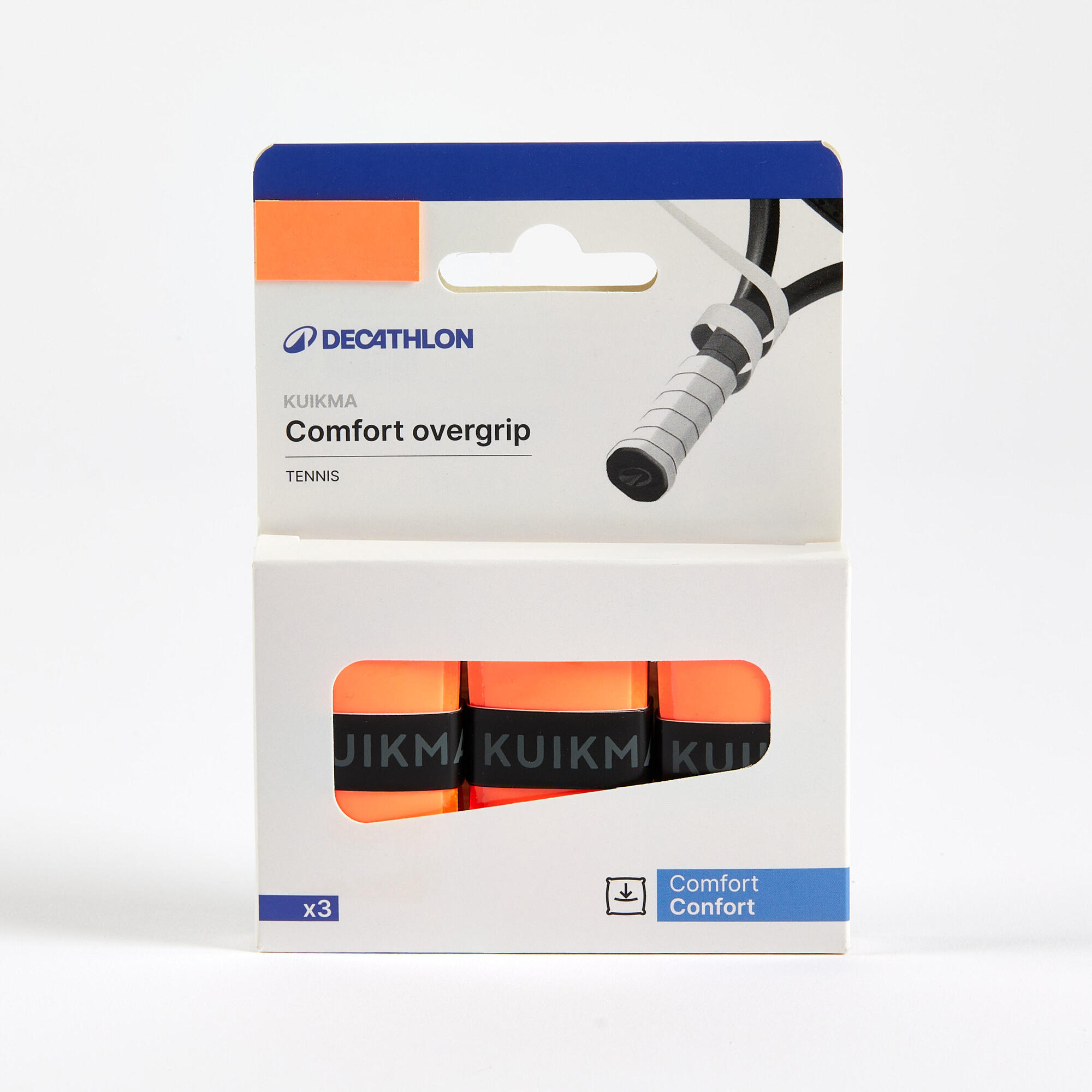 Kit 3 Unidades de Grip Tênis Comfort  Artengo Laranja