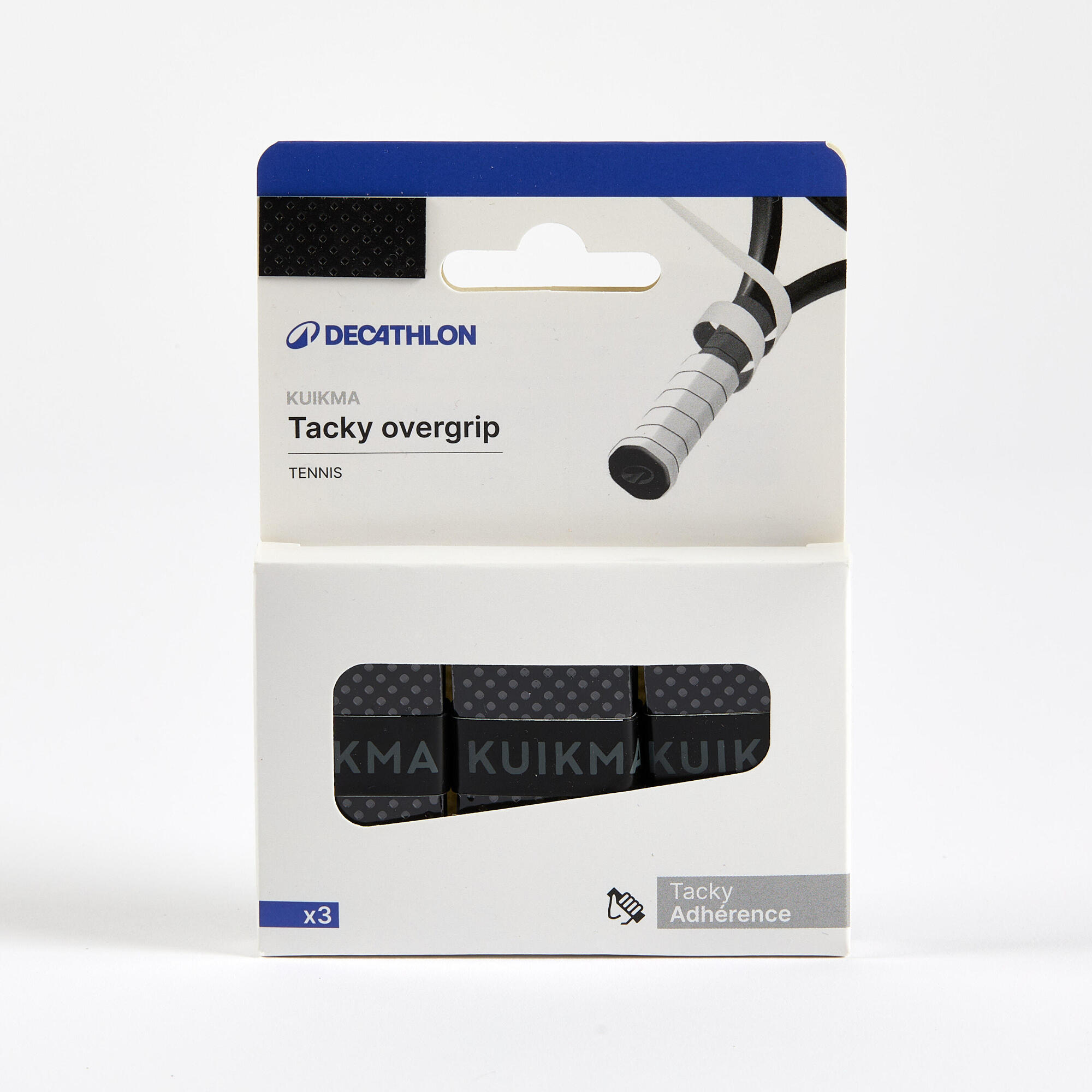 Overgrip para Tênis Tacky Kit (3 Unidades) Kuikma Preto