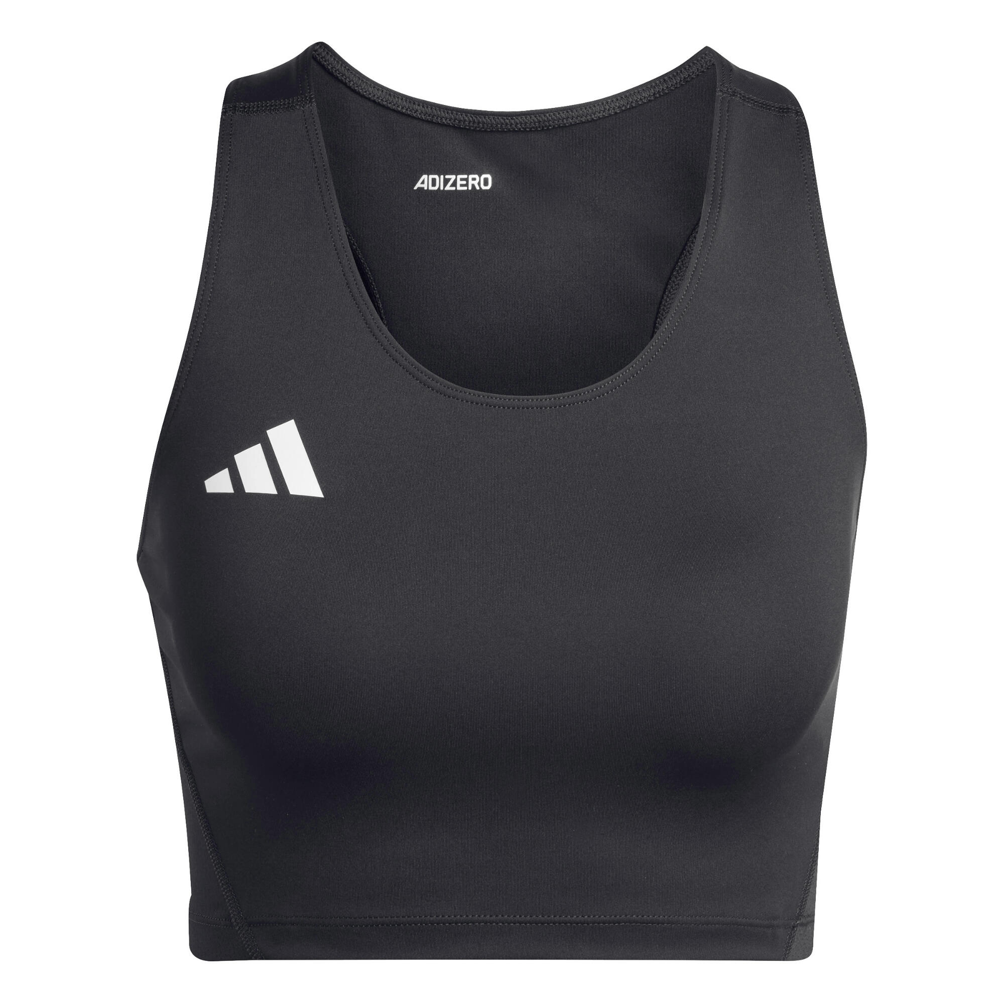  ADIZERO タンクトップ 黒 Decathlon | Top Feminino de Corrida Adizero Adidas Preto