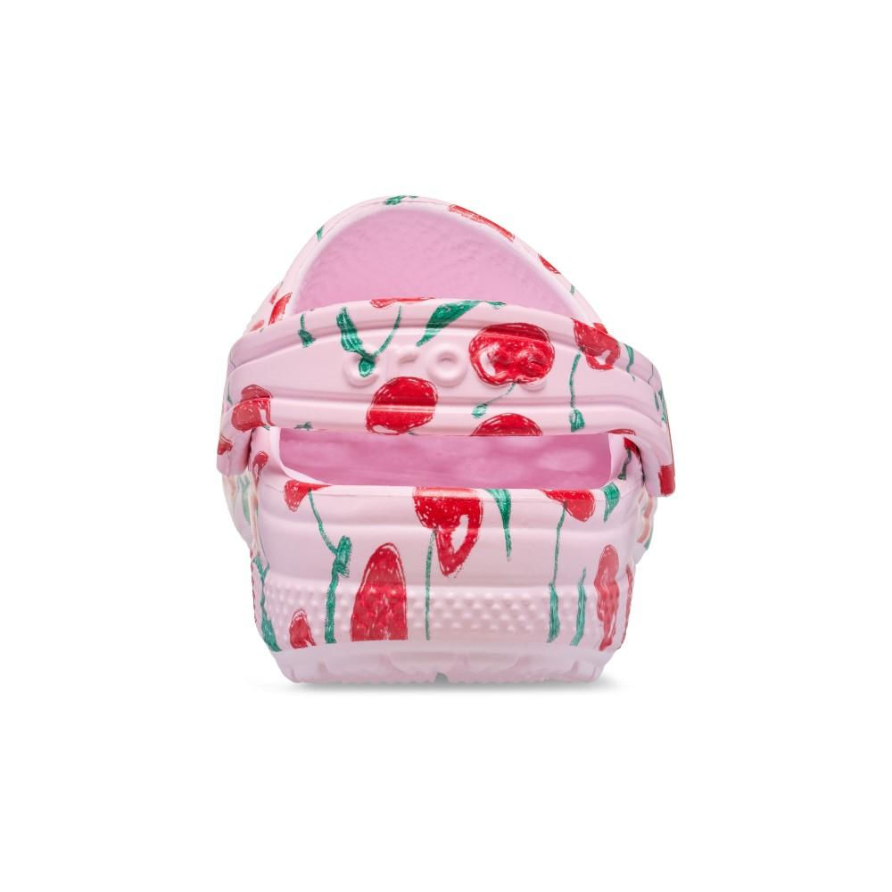 Sandália Crocs Classic Fresh Fruits Clog K Pink Milk