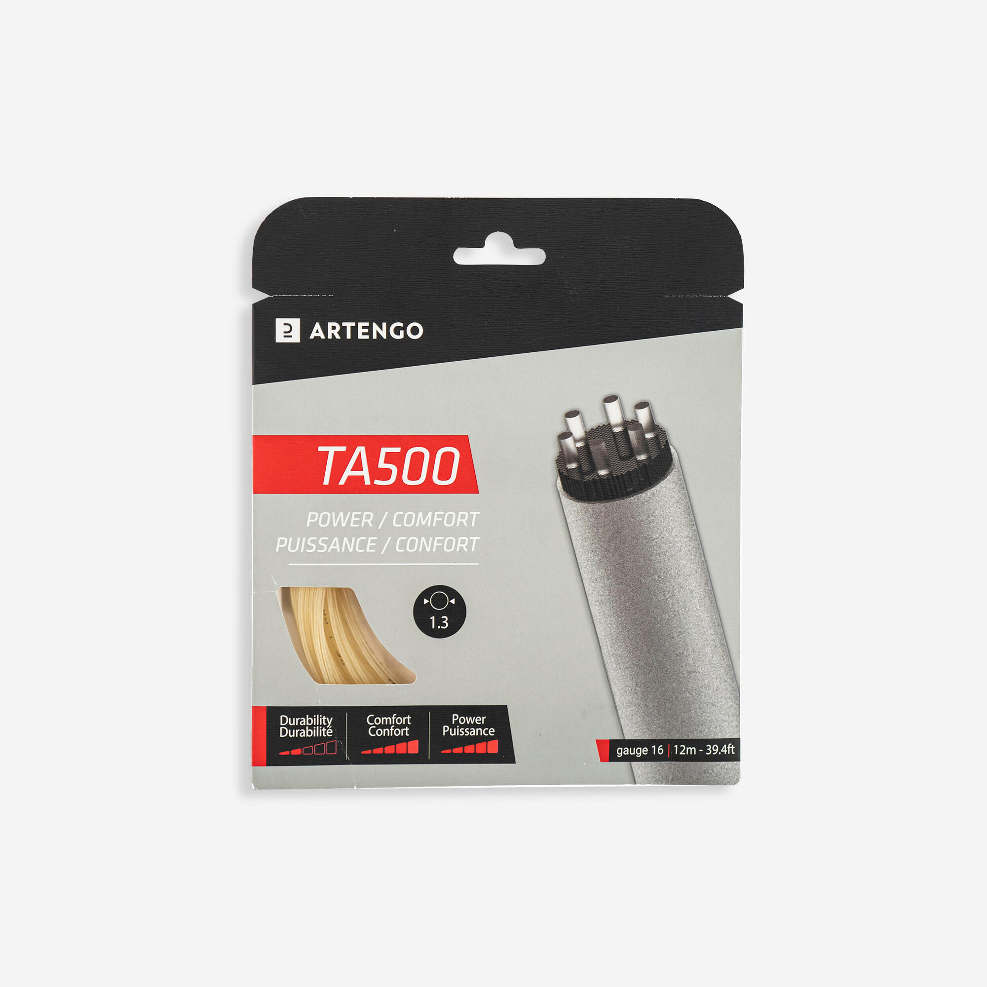 Corda de Tênis Multifilamento TA500 1,30mm Artengo Amarelo
