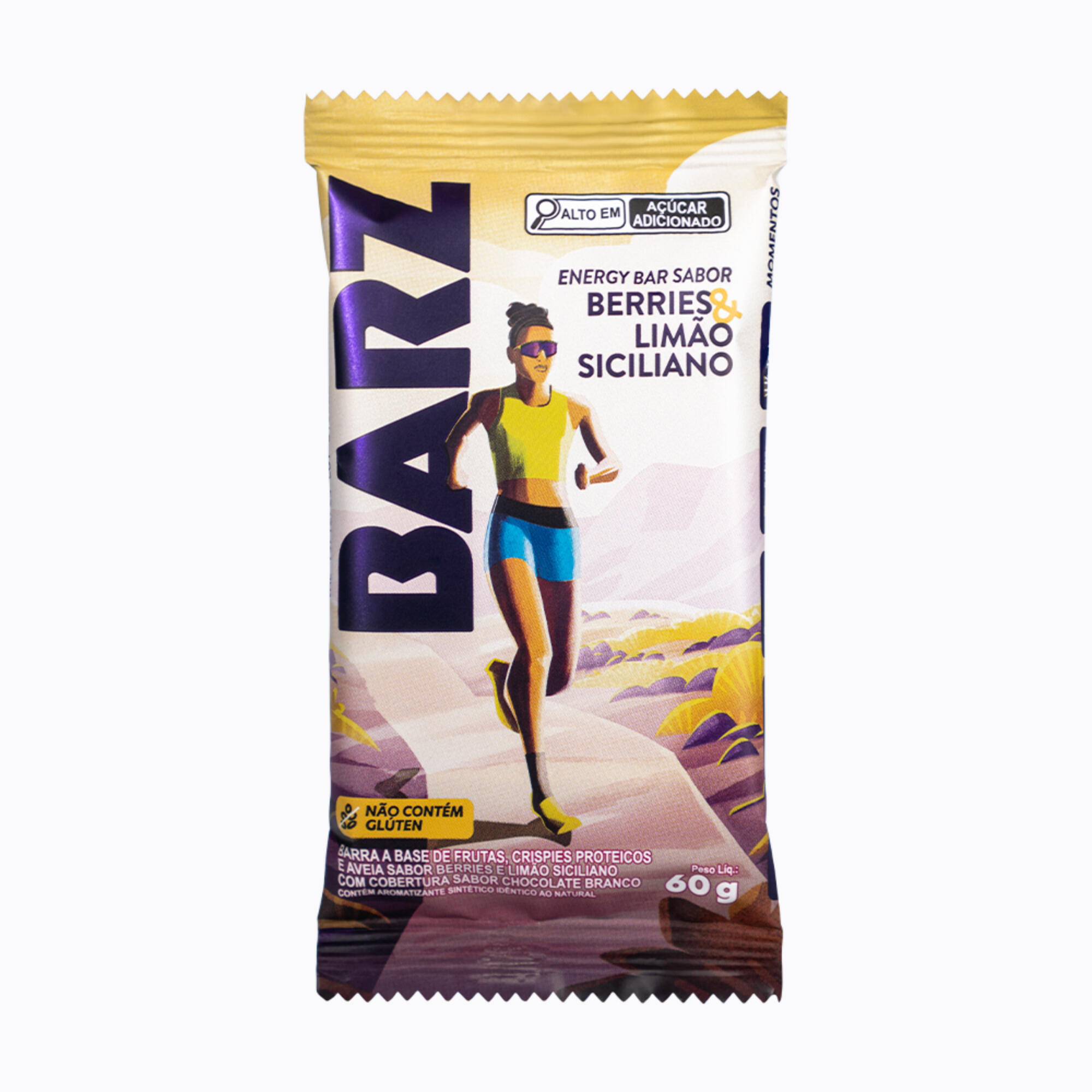 Barra Energética Barz Berries e Limão Siciliano 60g Z2 Foods