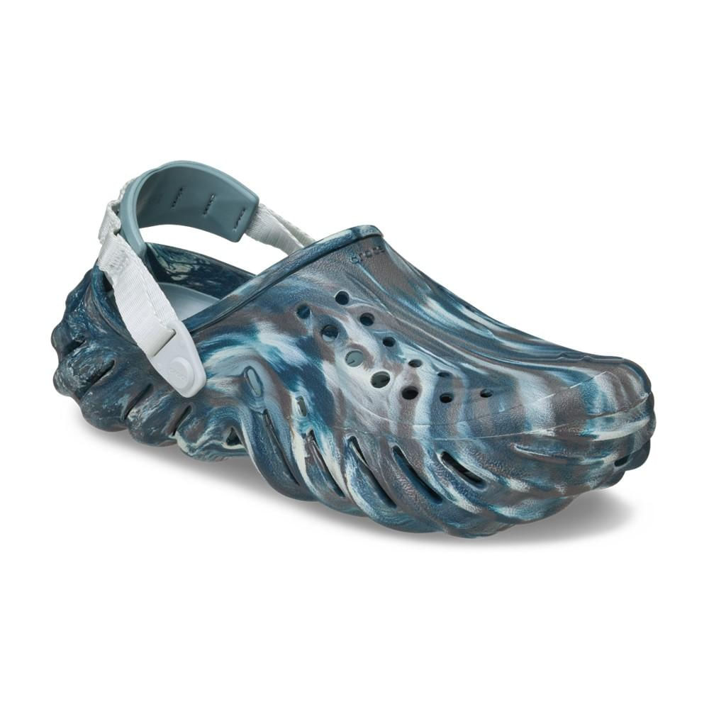 Sandália crocs echo marbled clog black sand/multi