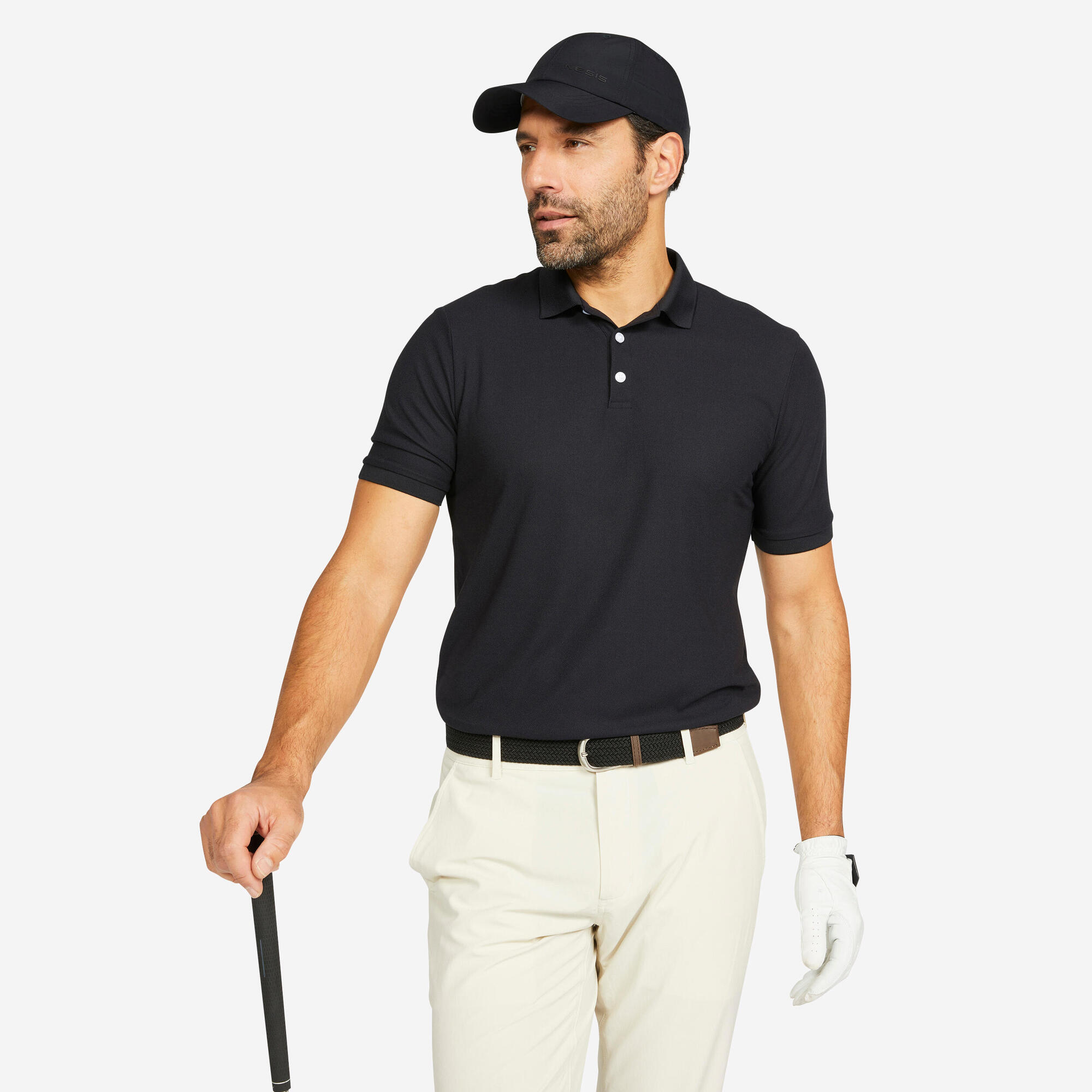Decathlon | Camisa Polo Masculina de Golf Inesis WW500 Preta