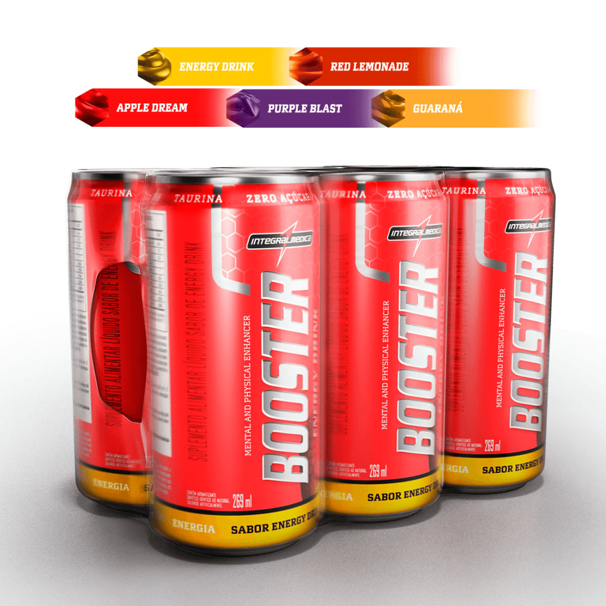 Decathlon | Pré treino 6 unidades Booster Drink 269ml Integralmédica