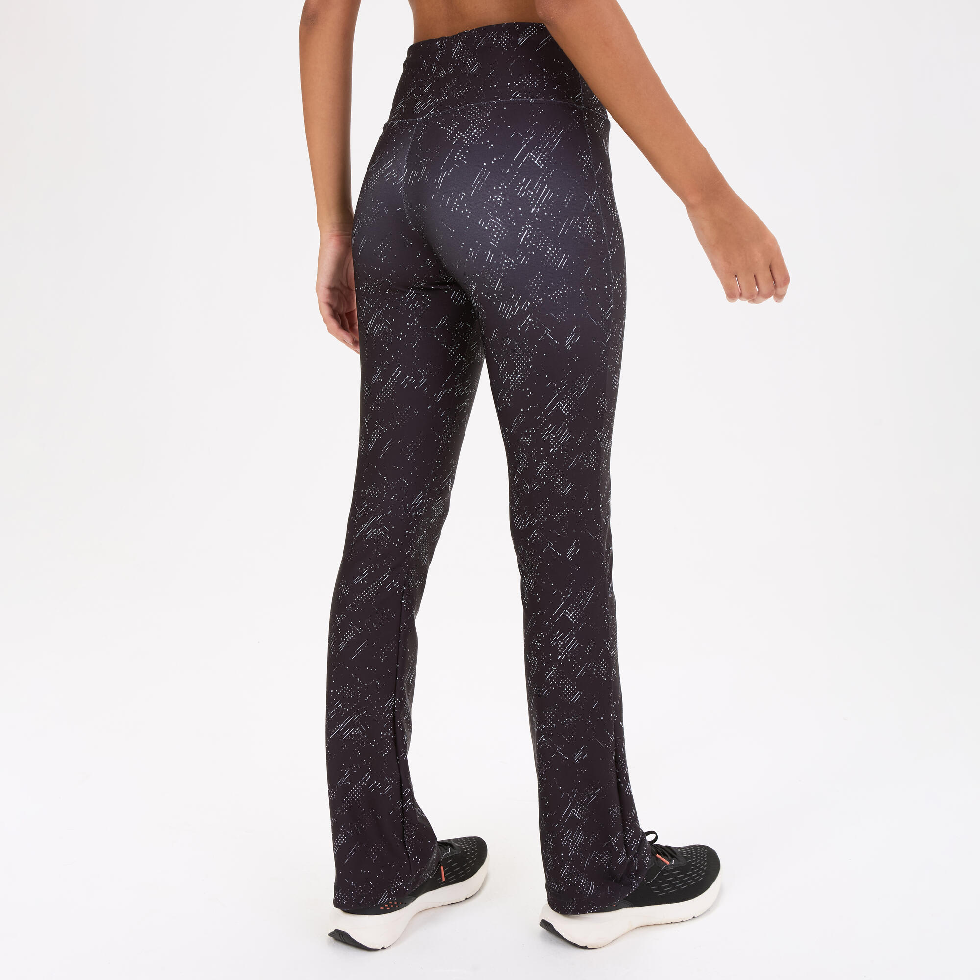 Encontraproduto.com.br - Legging de Treino Bailarina 100 Domyos Estampada Preta