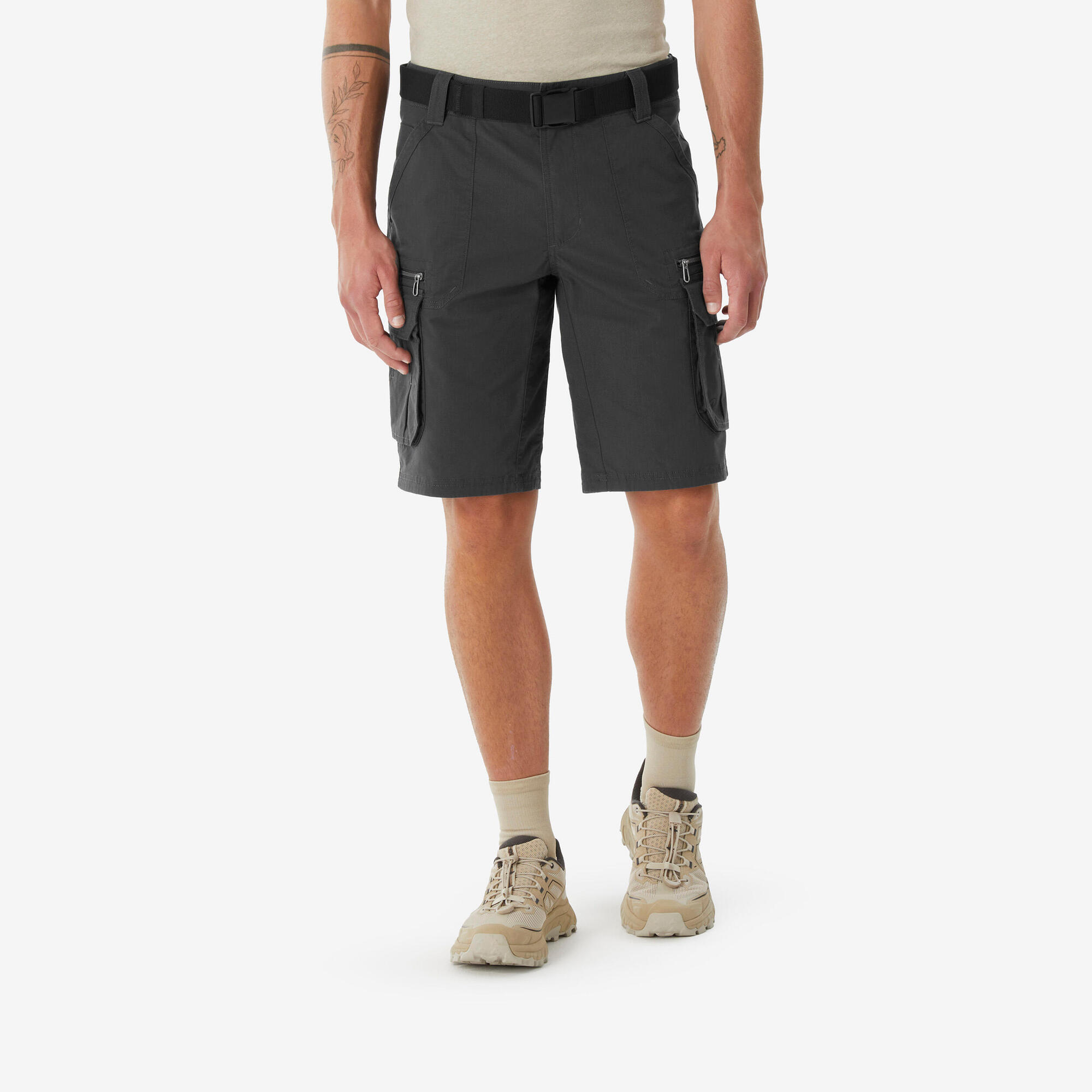 Decathlon | Bermuda Cargo Masculina para Trilha NH500 Quechua Cinza