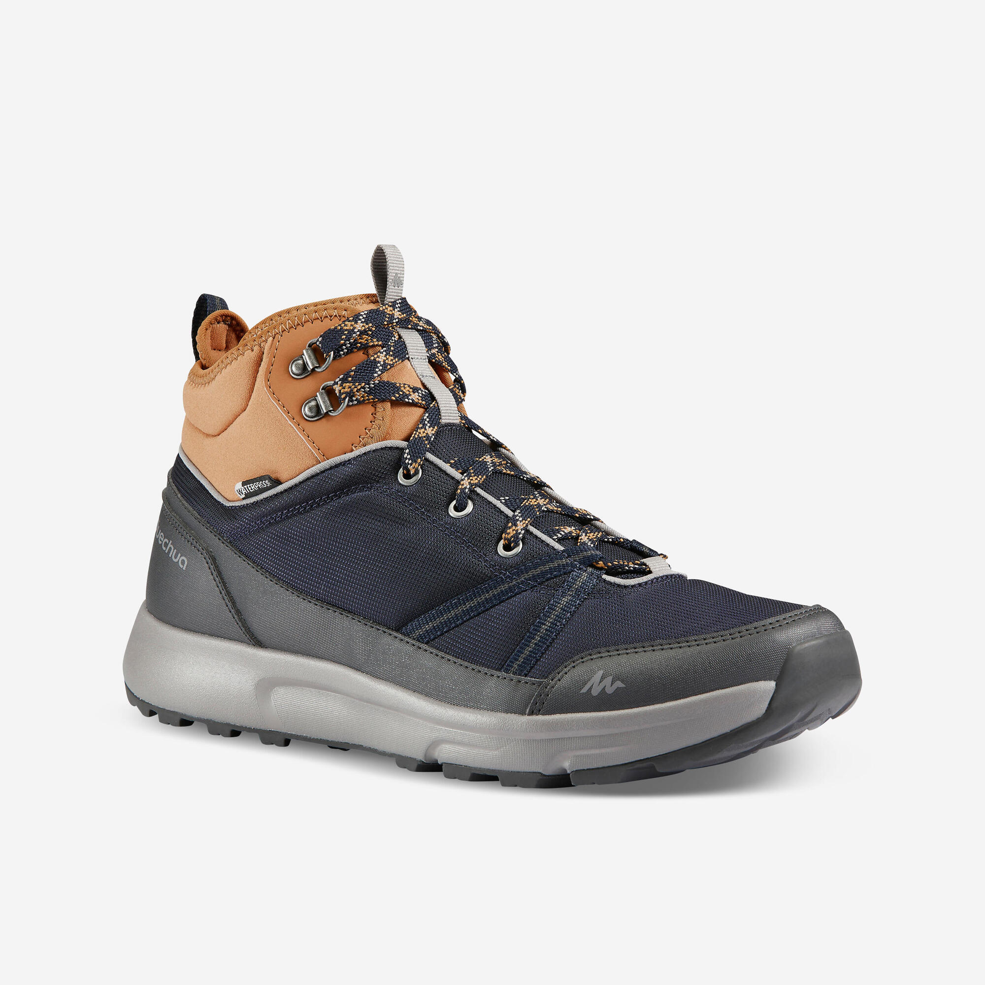 Botas impermeáveis de caminhada - NH150 Mid WP - Homem Azul / Verde