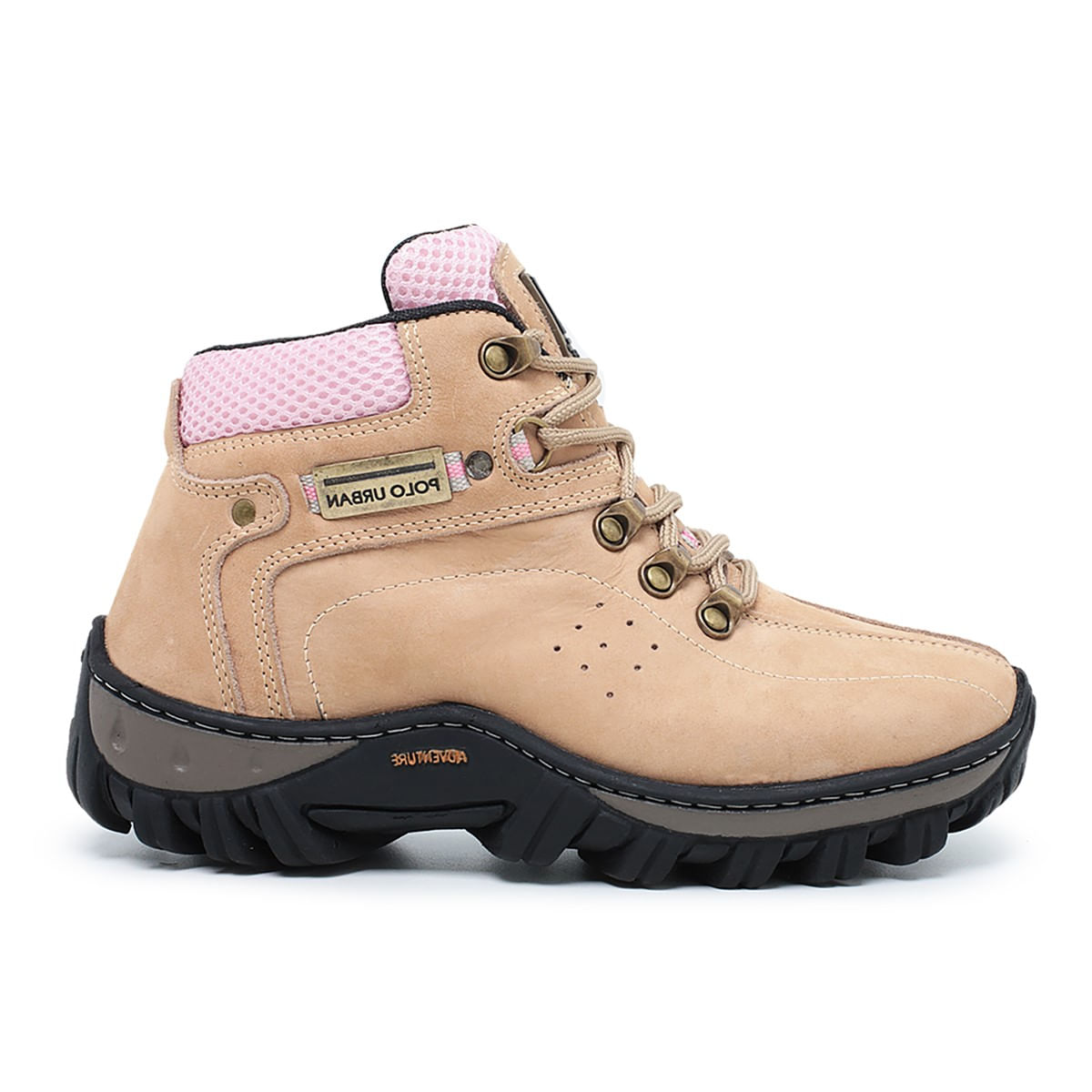 Bota Feminina Adventure Couro Legitimo Coturno Feminino Trilhas e Trekking