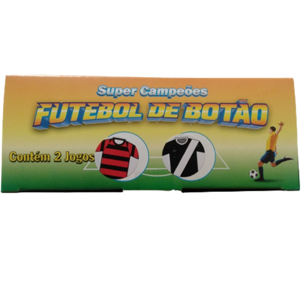 Jogo Com 2 Times Futebol De Botão Crianças Adultos Diversão Cor  Azul/amarelo