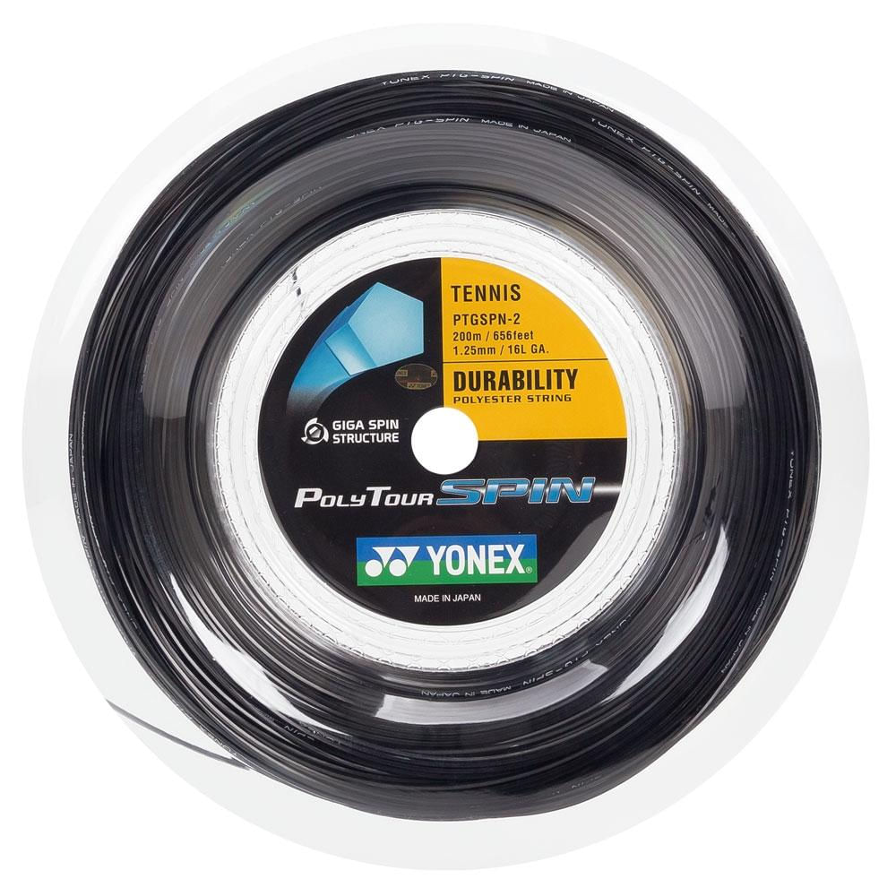 Decathlon | Corda Yonex PolyTour Spin 16L 1.25mm Preta - Rolo com