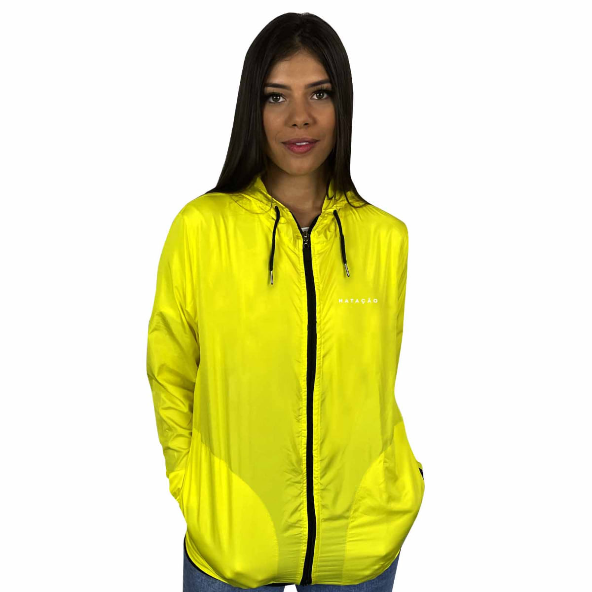 Jaqueta Corta Vento Light Feminino Amarelo WSS Natação Menor preço em Jaqueta Corta Vento Light Feminino Amarelo WSS Natação