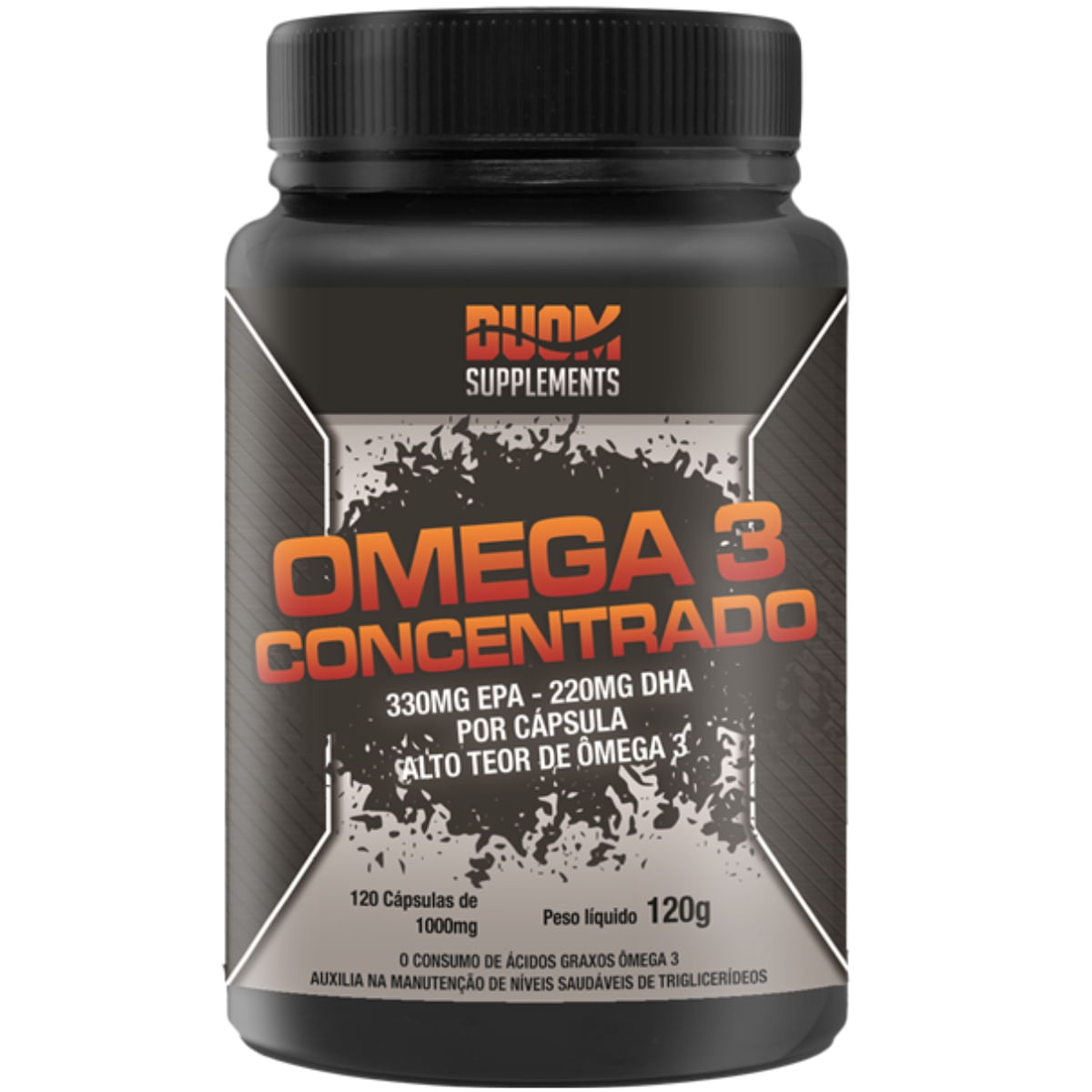 OMEGA 3 CONCENTRADO 1G 120 CÁPSULAS 330MG EPA 220MG DHA DUOM