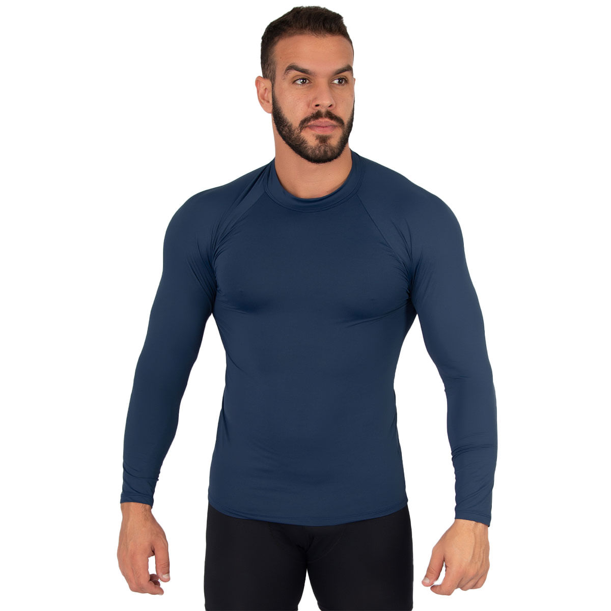 Kit 3 Blusas Térmicas Masculina Longa Segunda Pele Proteção UV