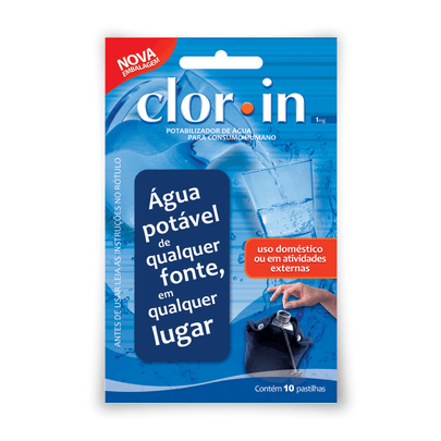 Purificador de Água 1mg com 10 Pastilhas Clorin