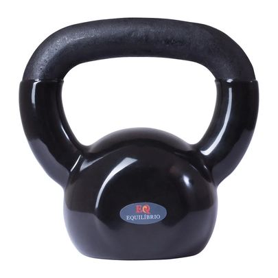 Kettlebell de Treino 16kg Equilíbrio Fitness Preto