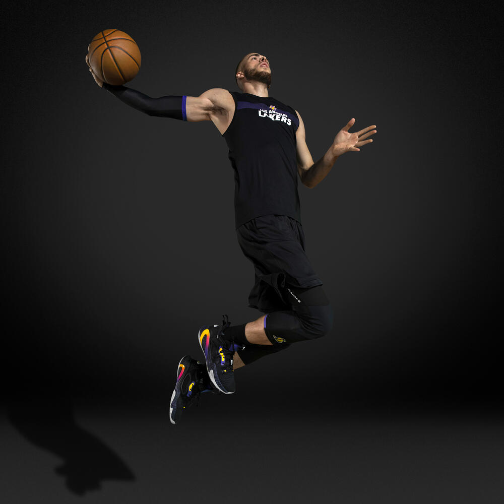Calça Térmica 3/4 masculina de basquete 500 NBA Los Angeles Lakers
