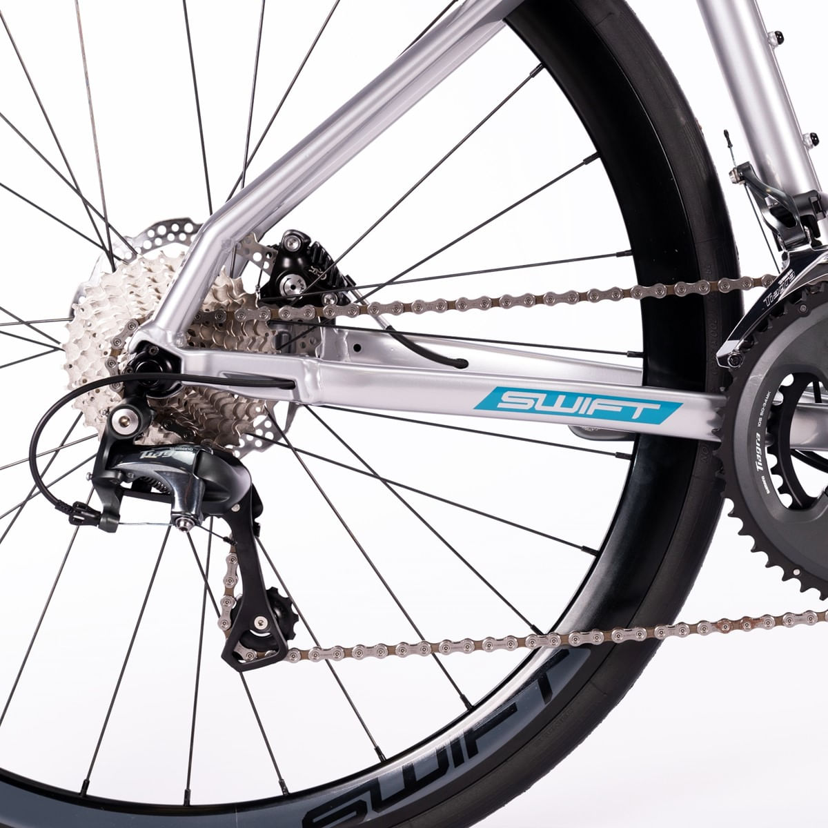 Bicicleta Speed Road Swift Enduravox Evo 2023 Shimano 105 Cor Prateado  Tamanho do quadro S 48 (165~170cm)