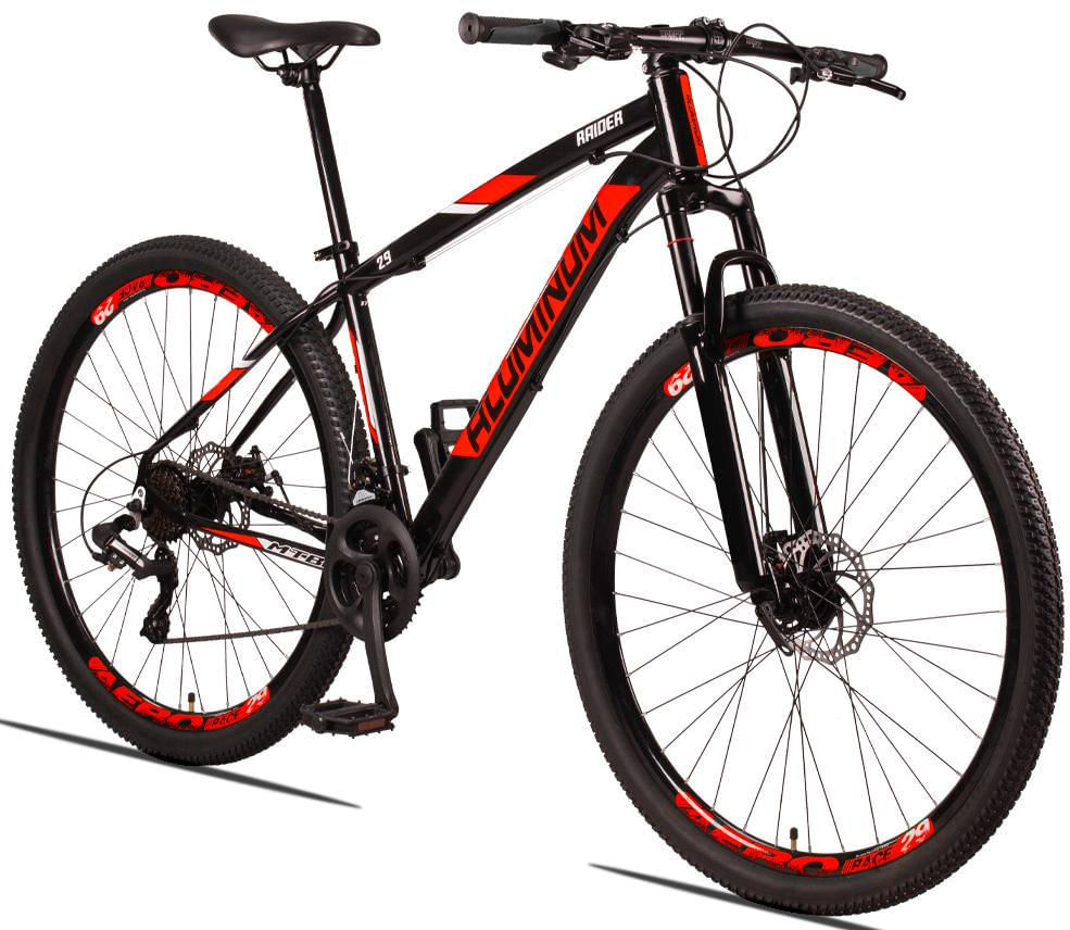 Bicicleta Aluminum Raider 24V Aro 29 Index Freio a Disco