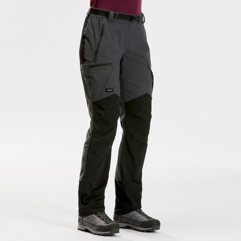 Calca-feminina-de-trekking-Trek-500-cinza-46