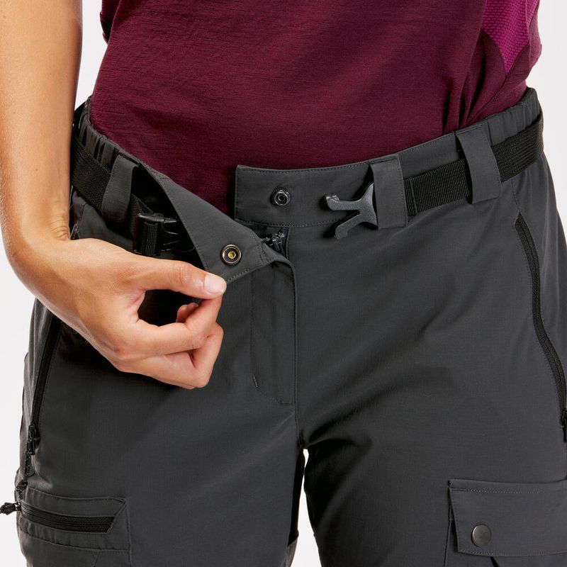 Calca-feminina-de-trekking-Trek-500-cinza-46